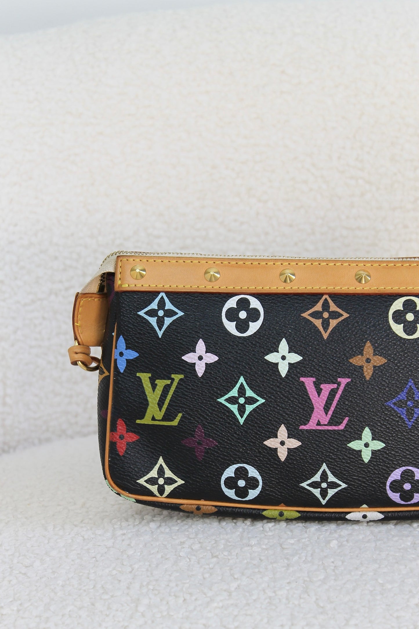 Louis Vuitton x Takashi Murakami Noir Multicolor Pochette Accessoires