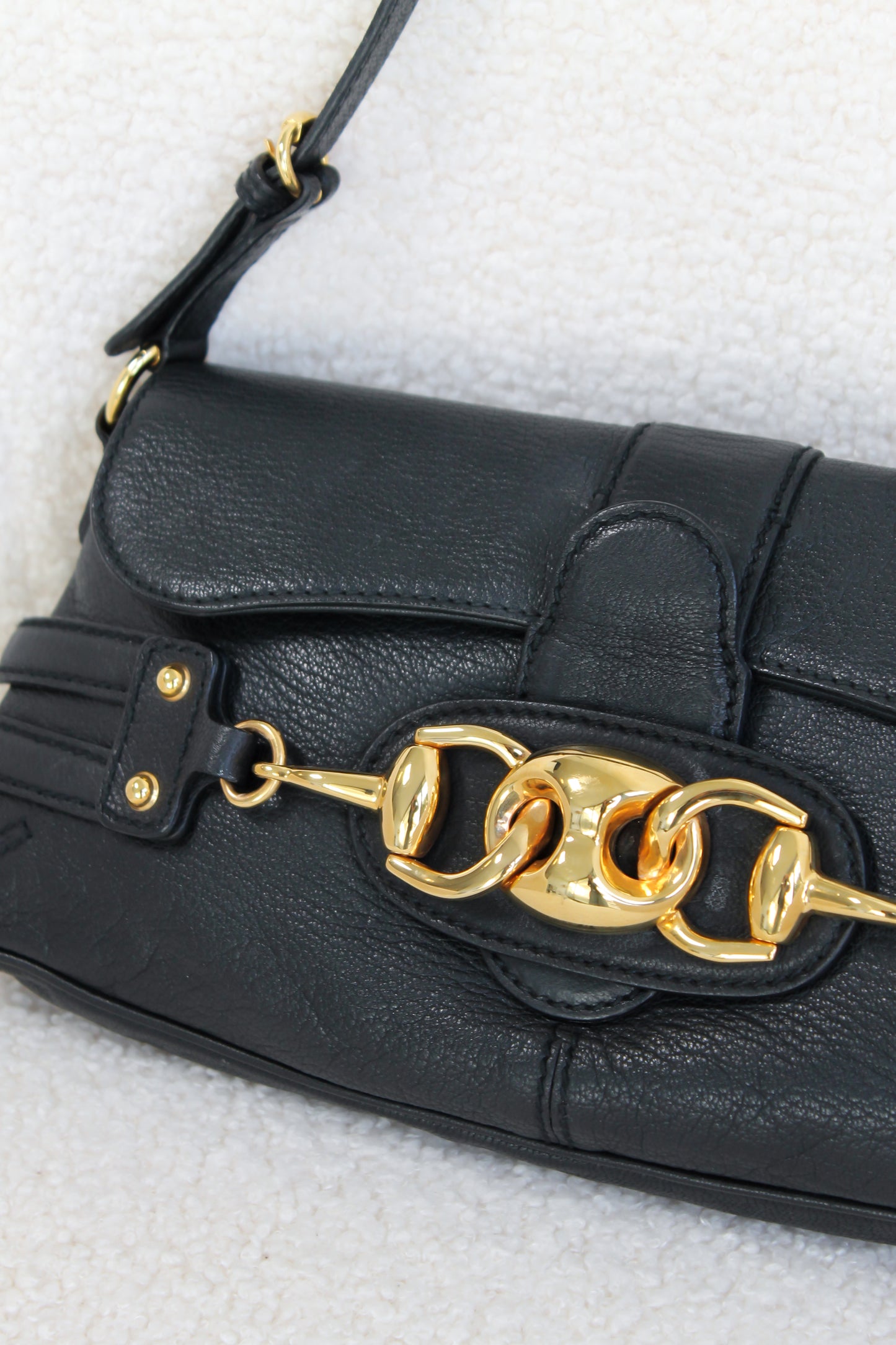 Gucci Horsebit Leather Shoulder Bag