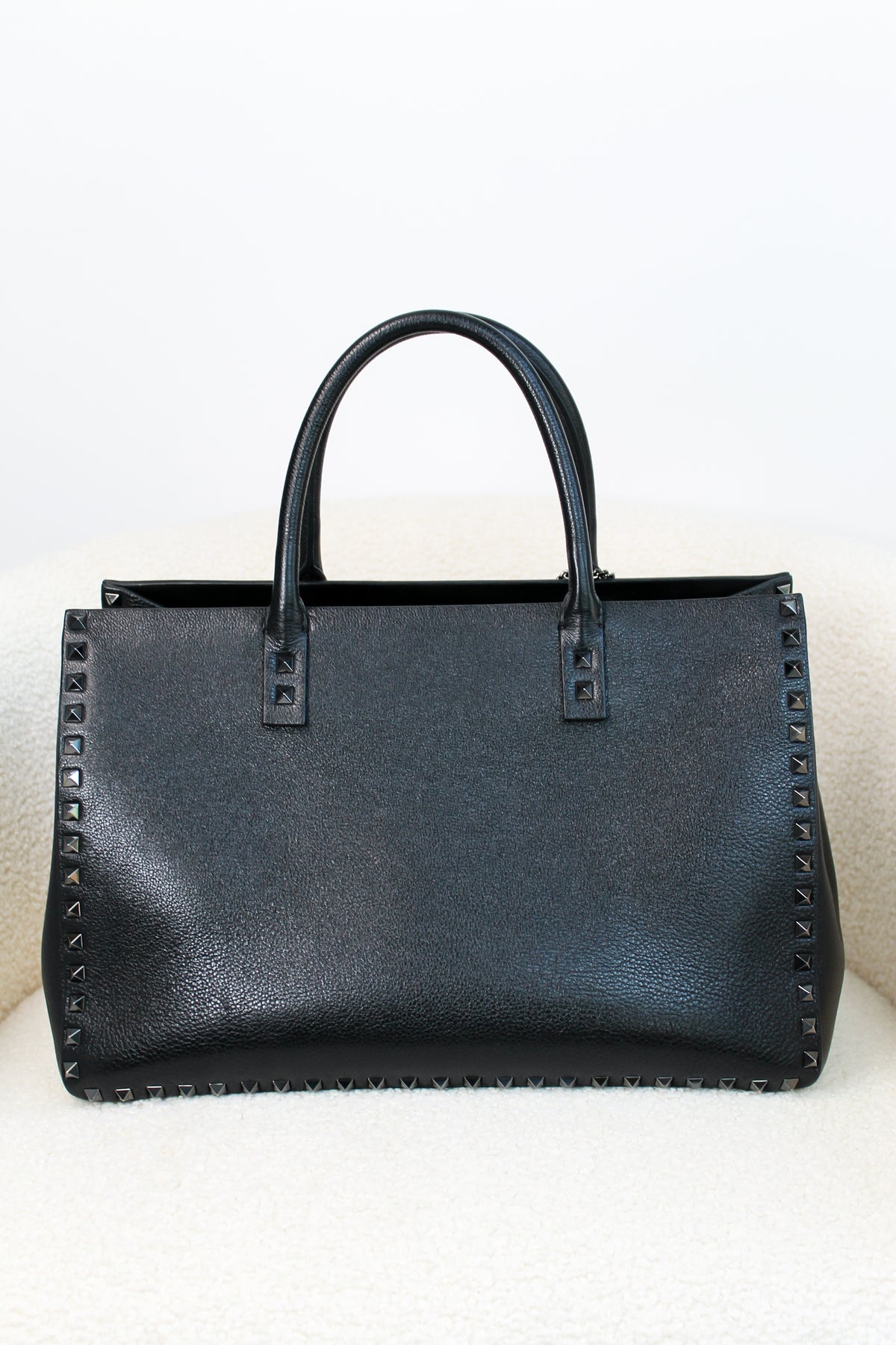 Valentino Rockstud Leather Tote Bag
