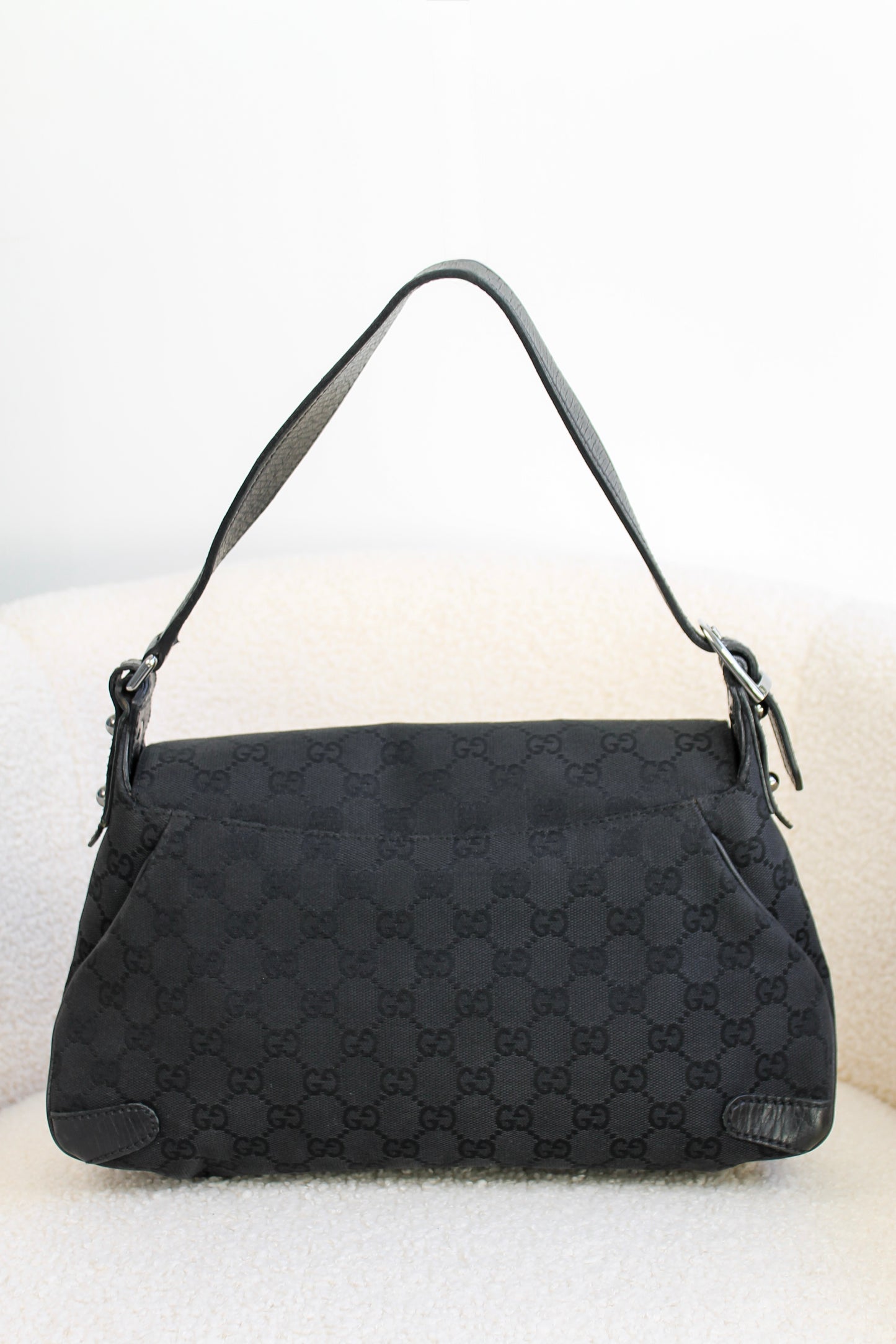 Gucci Horsebit Canvas Shoulder bag