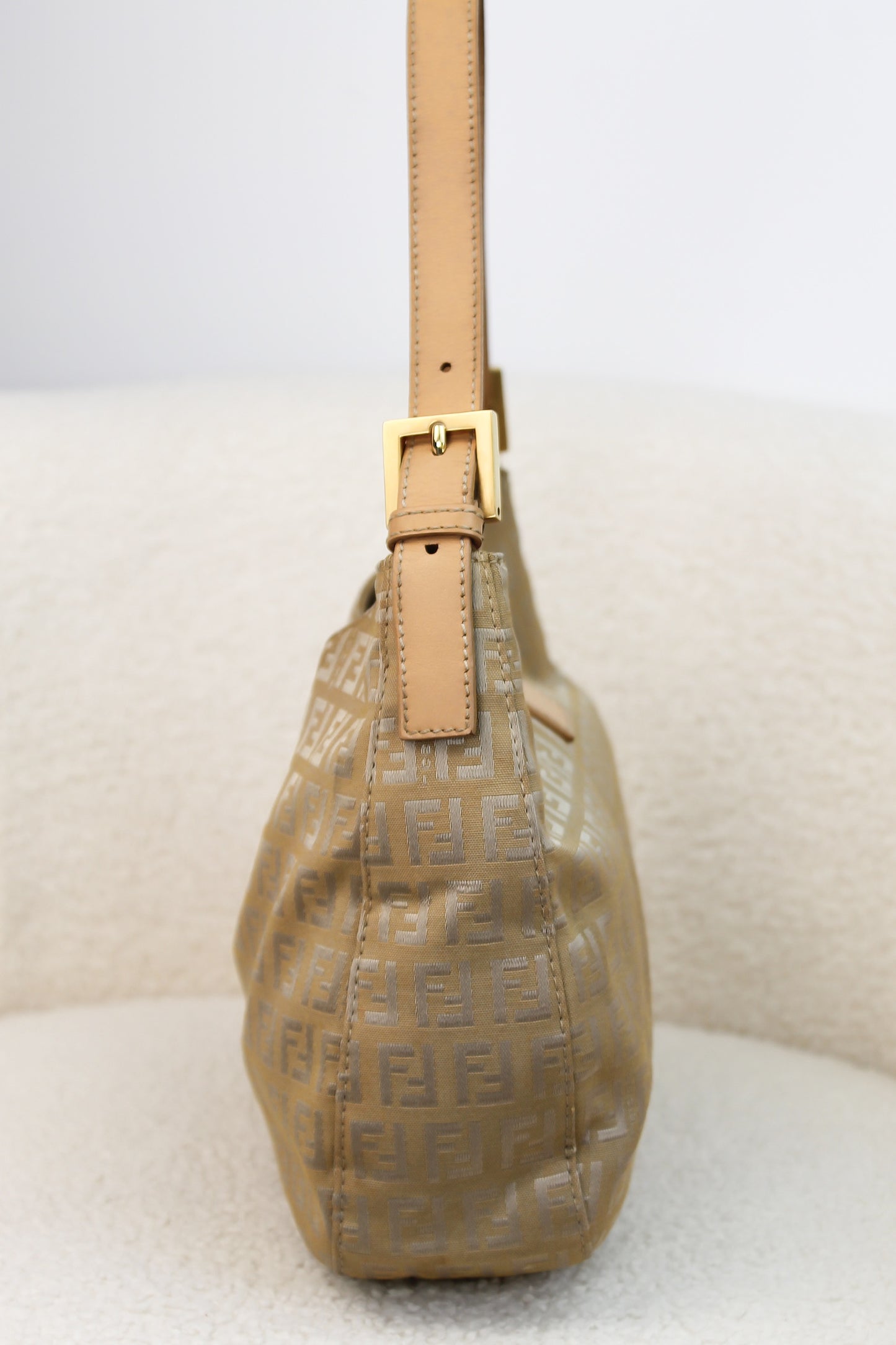 Fendi Zucchino Canvas Shoulder Bag