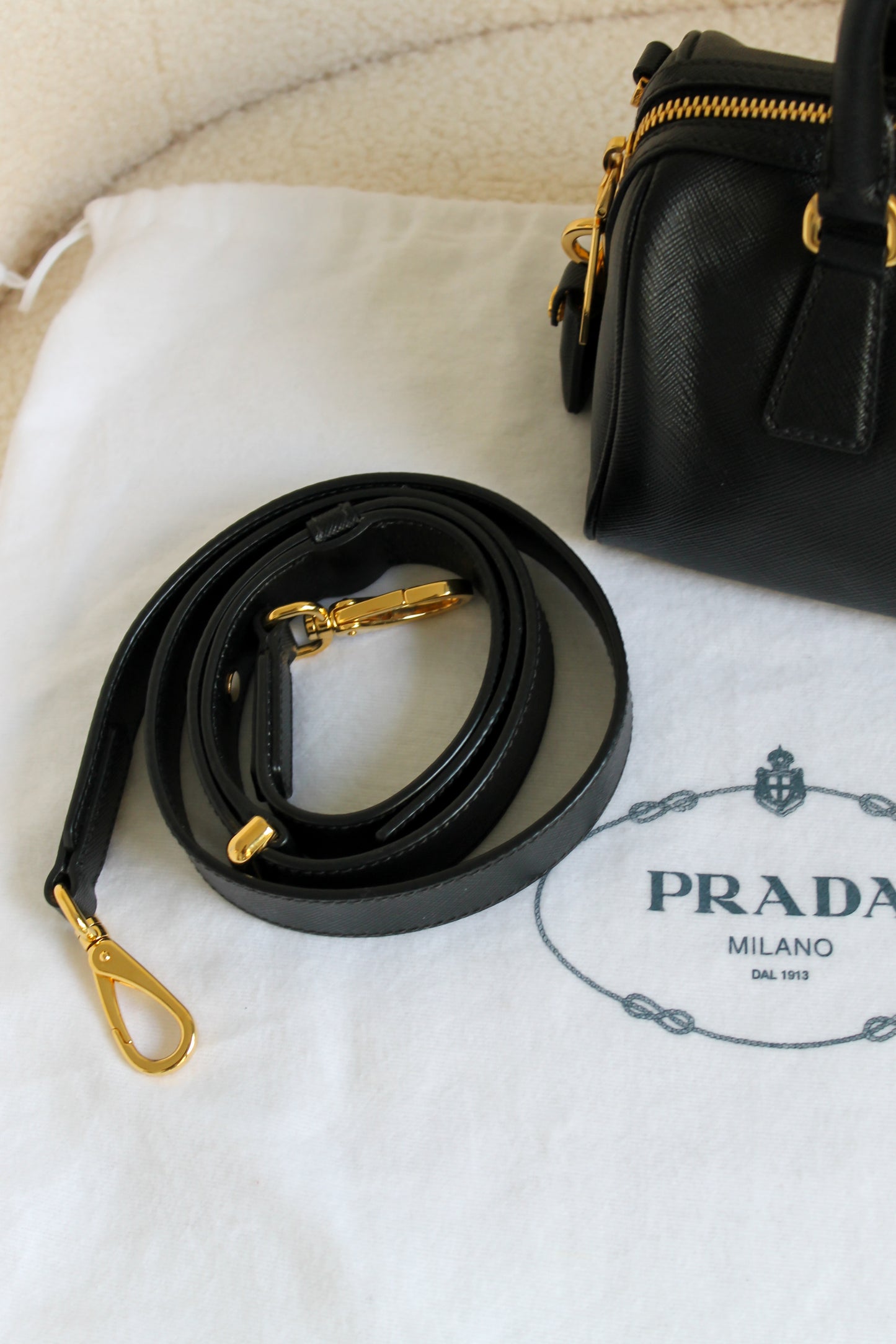 Prada Saffiano Leather Top Handle Bag