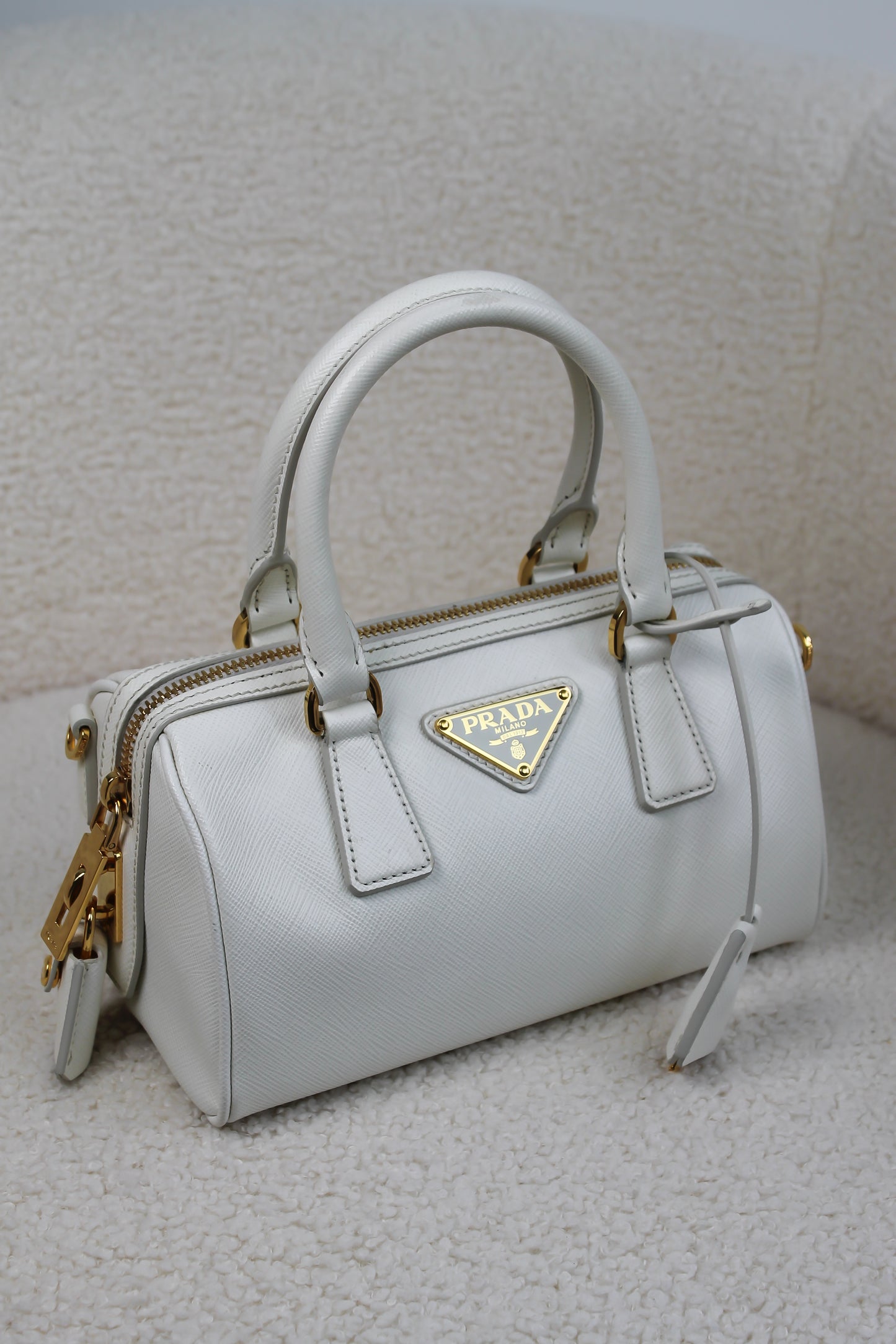 Prada Saffiano Leather Top Handle Bag