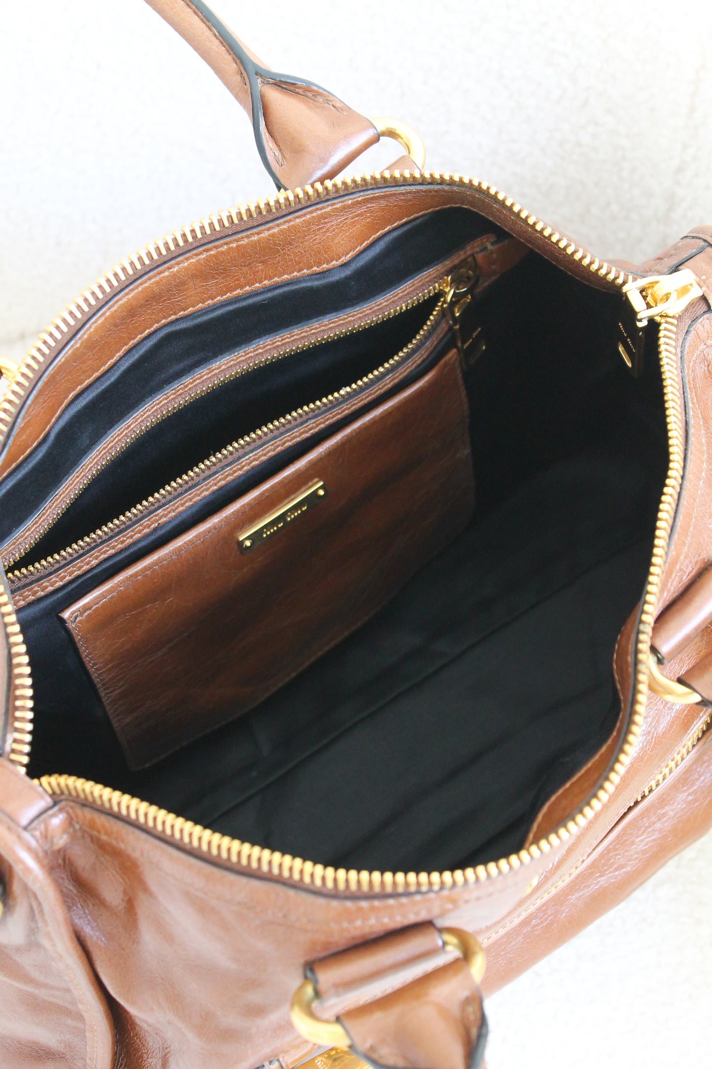 Miu Miu Vitello Shine Bauletto
