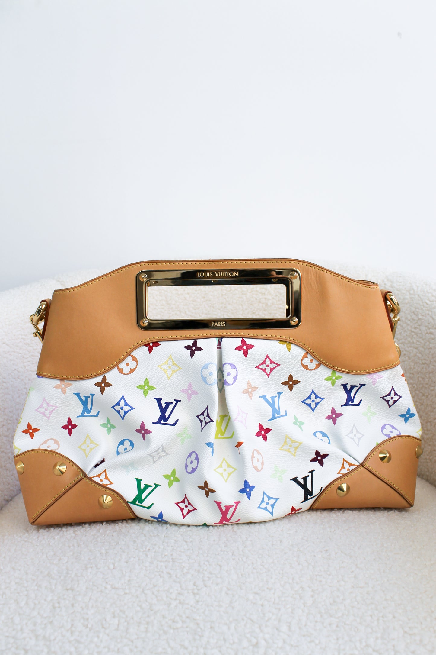 Louis Vuitton x Takashi Murakami Blanc Multicolor Judy MM