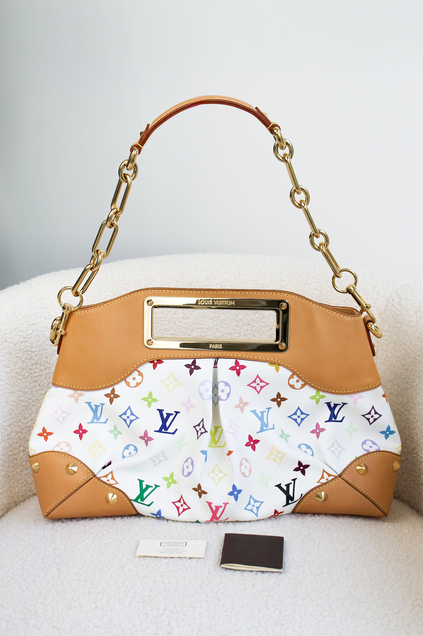 Louis Vuitton x Takashi Murakami Blanc Multicolor Judy MM