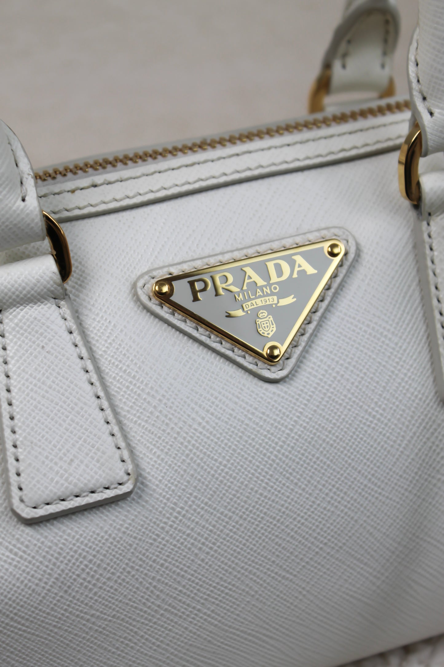 Prada Saffiano Leather Top Handle Bag