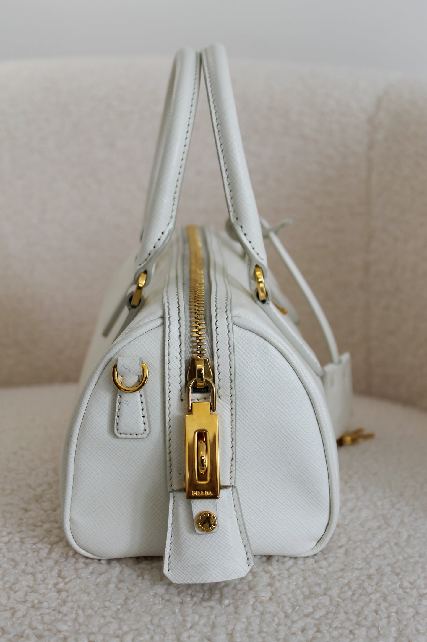 Prada Saffiano Leather Top Handle Bag