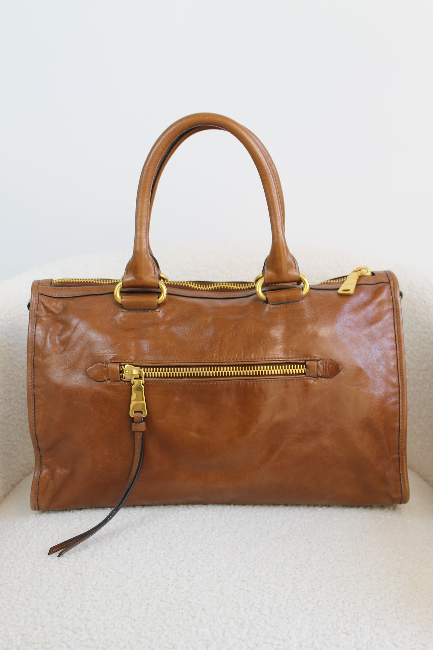 Miu Miu Vitello Shine Bauletto