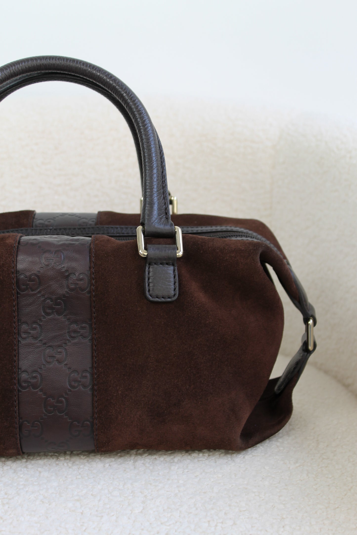 Gucci Suede Boston Small