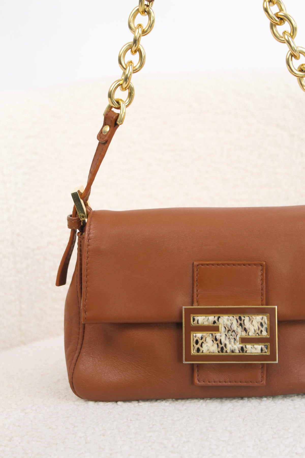 Fendi Leather Mini Mamma Baguette