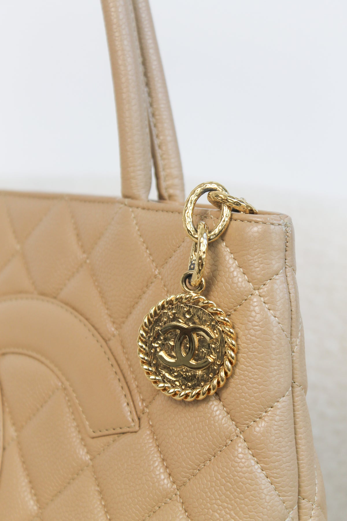 Chanel Caviar Leather Medallion Tote