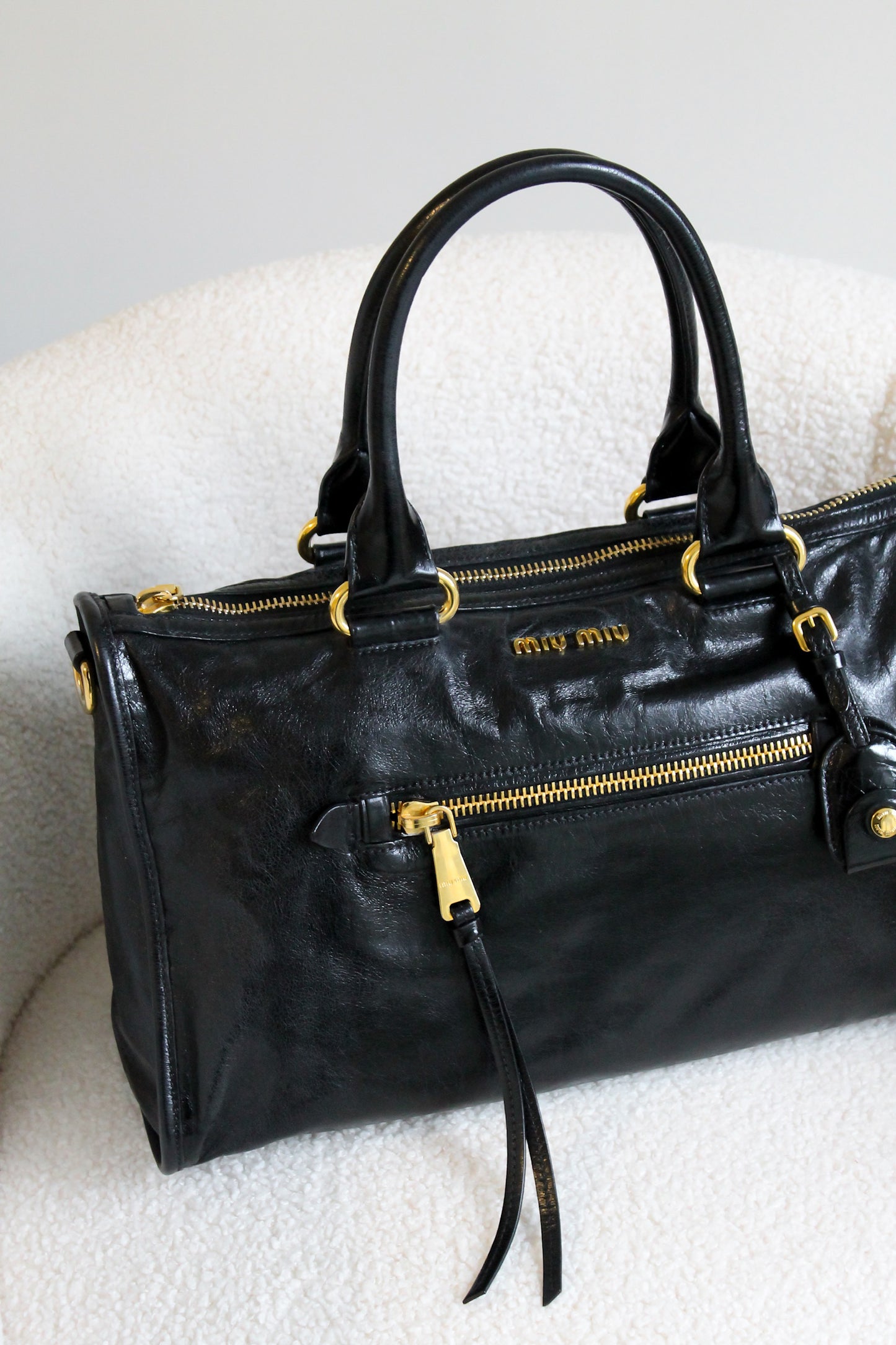 Miu Miu Bauletto Vitello Shine