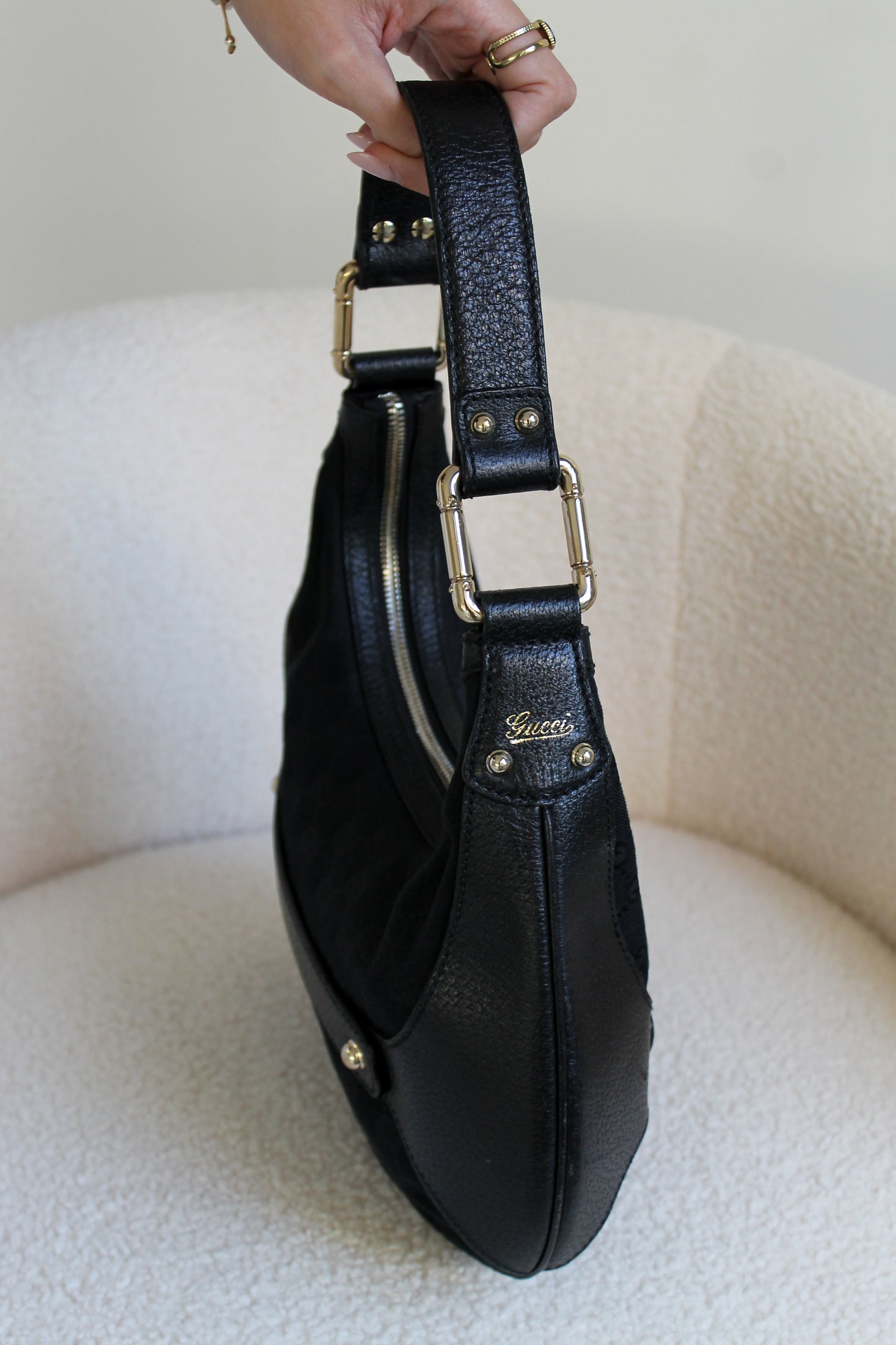 Gucci Amalfi Bamboo Hobo Bag