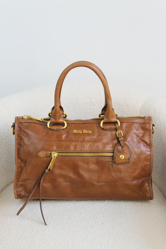 Miu Miu Vitello Shine Bauletto