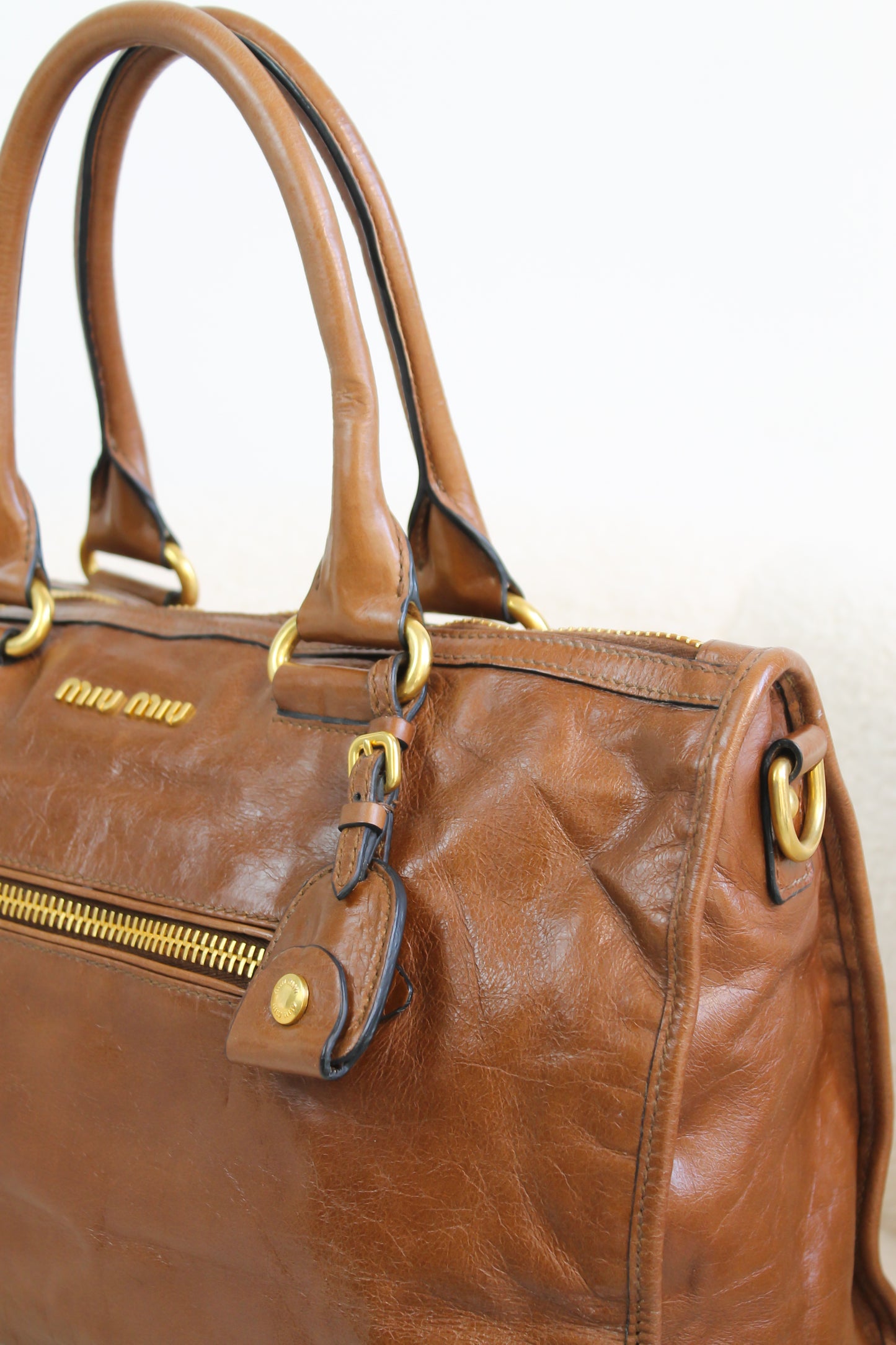 Miu Miu Vitello Shine Bauletto