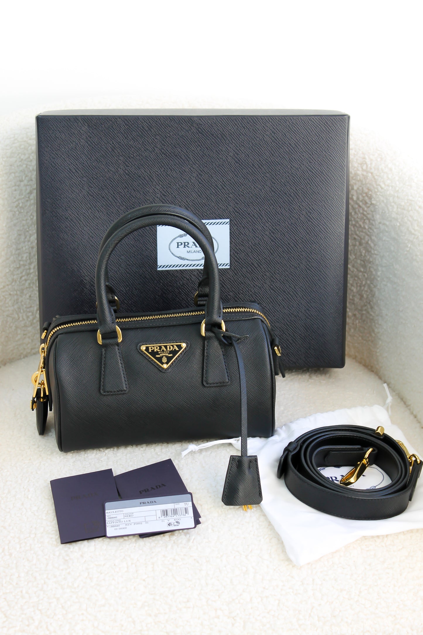 Prada Saffiano Leather Top Handle Bag