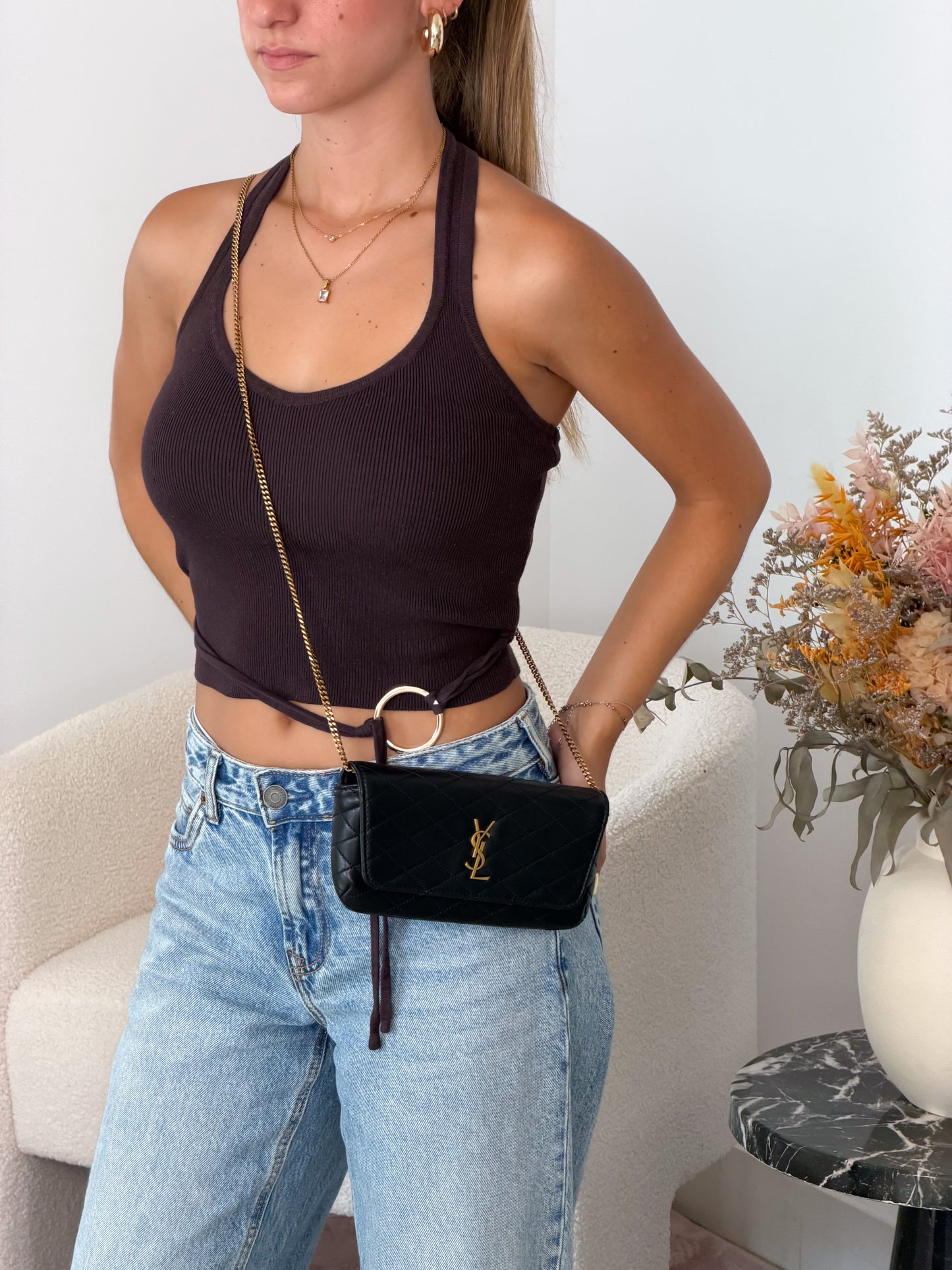 Saint Laurent Gaby Quilted Crossbody Bag