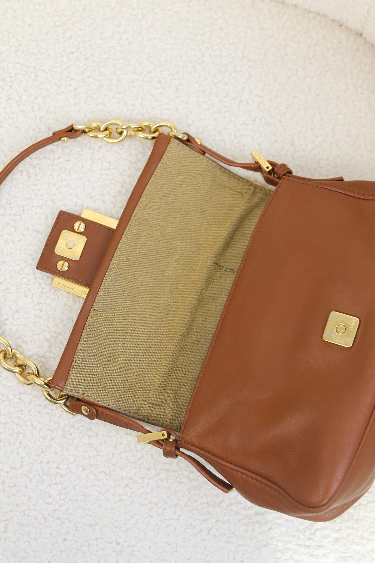 Fendi Leather Mini Mamma Baguette