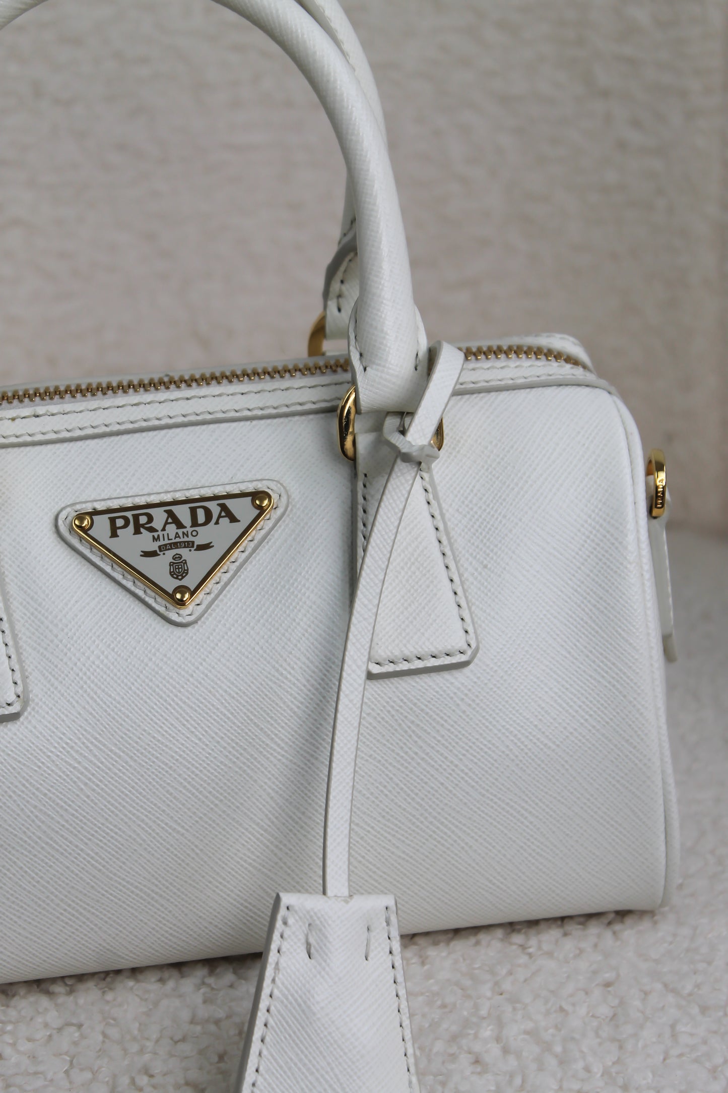 Prada Saffiano Leather Top Handle Bag