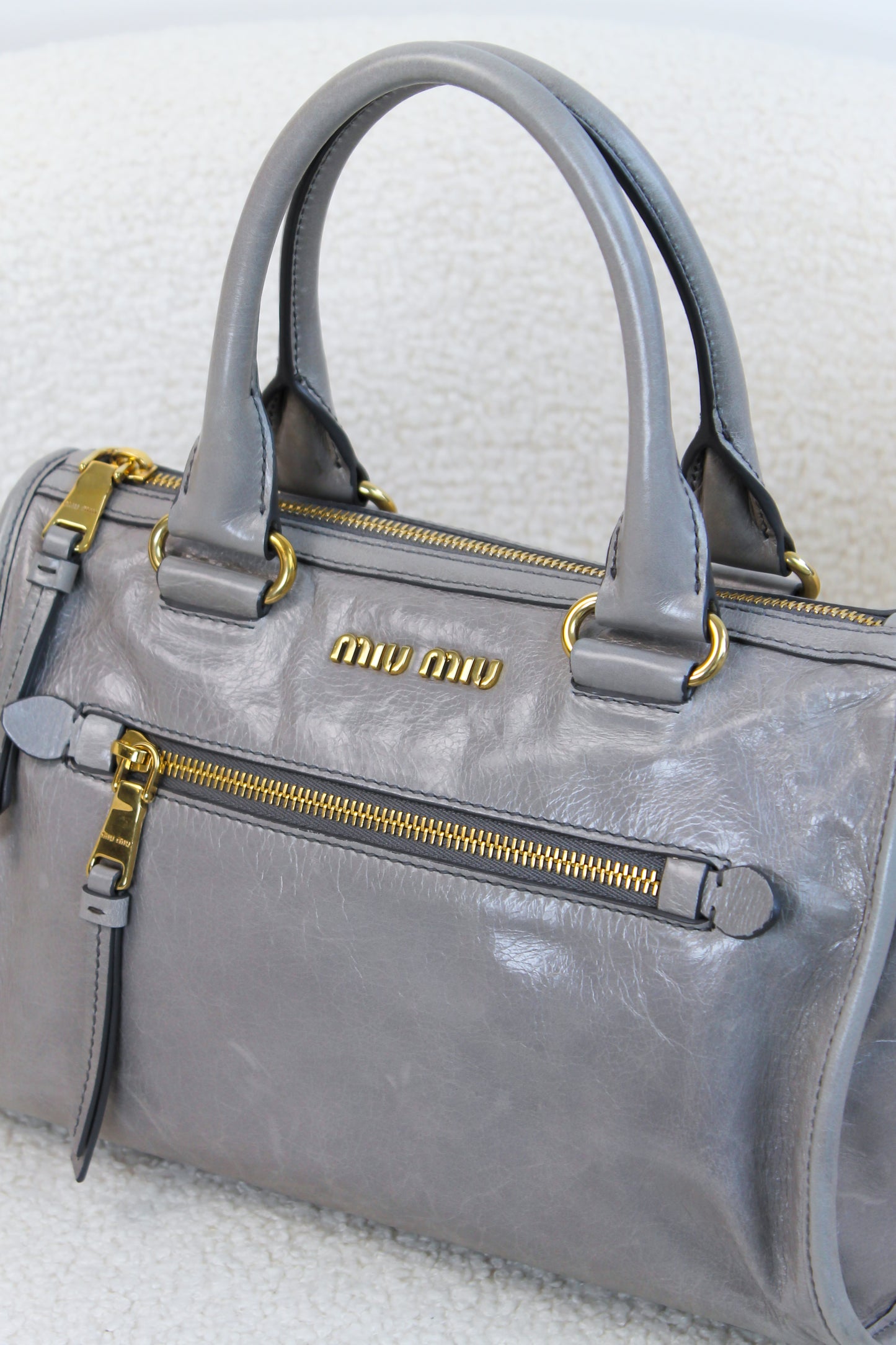 Miu Miu Bauletto Vitello Shine