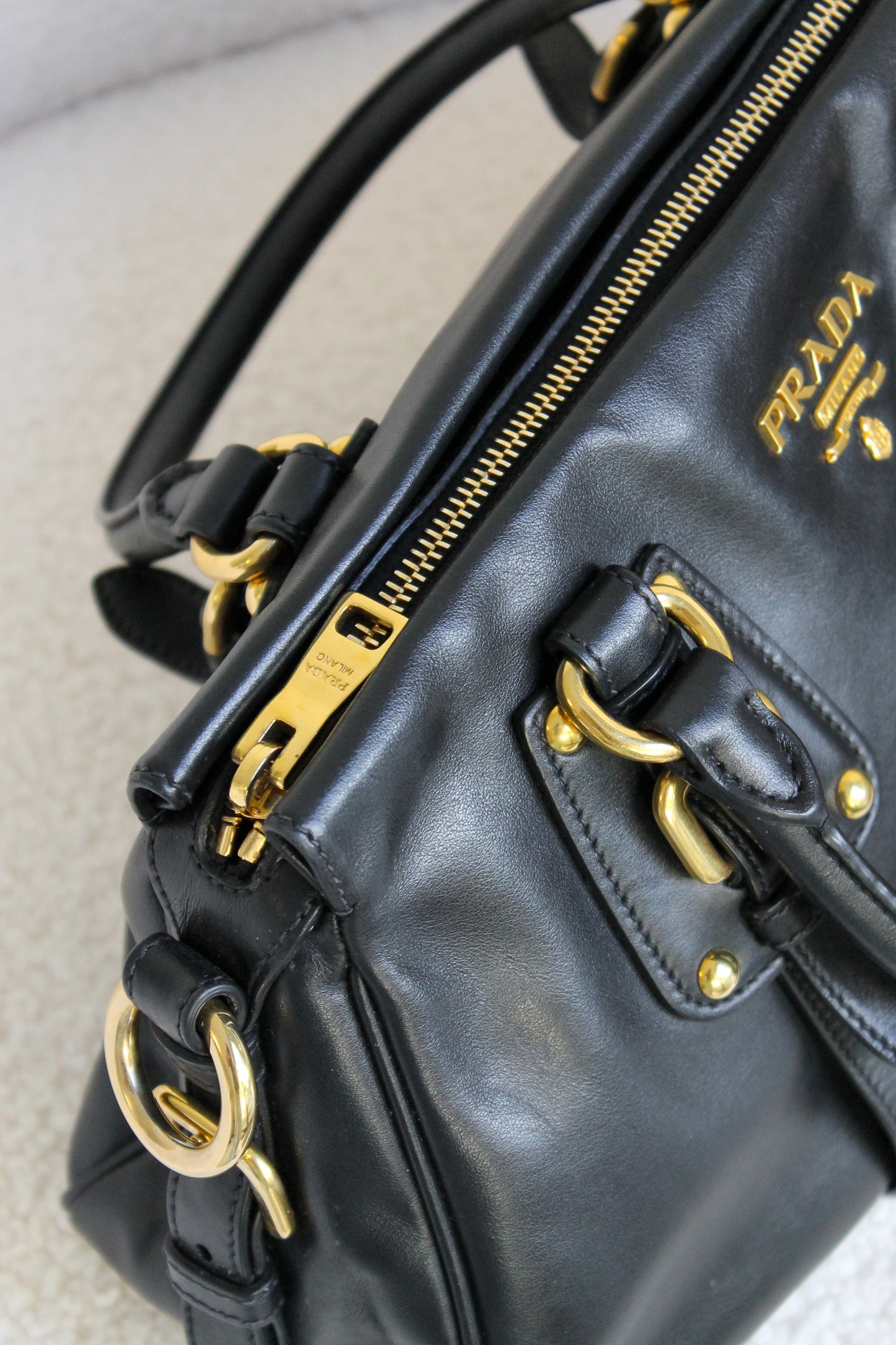 Prada Buckled Leather Bag