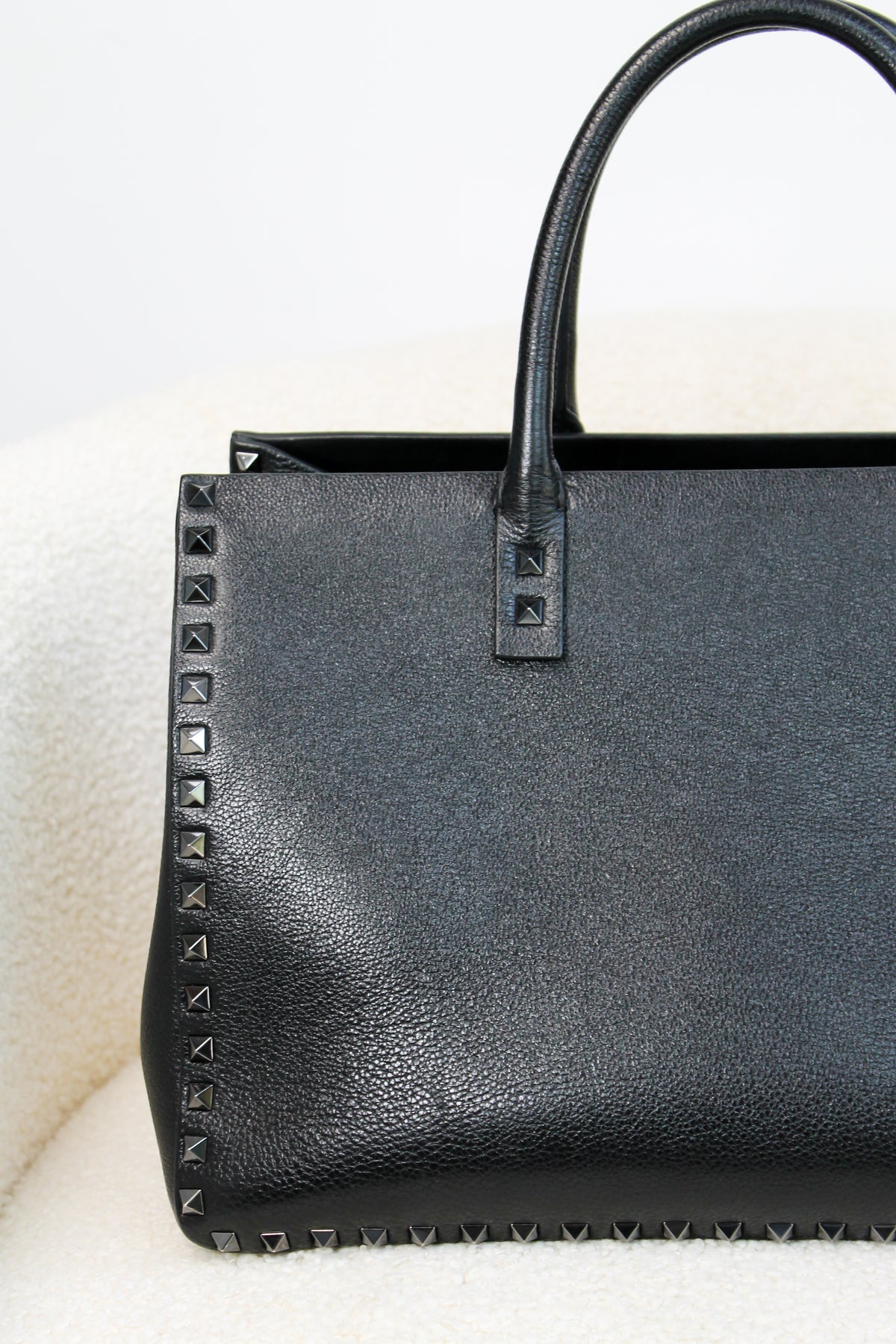 Valentino Rockstud Leather Tote Bag