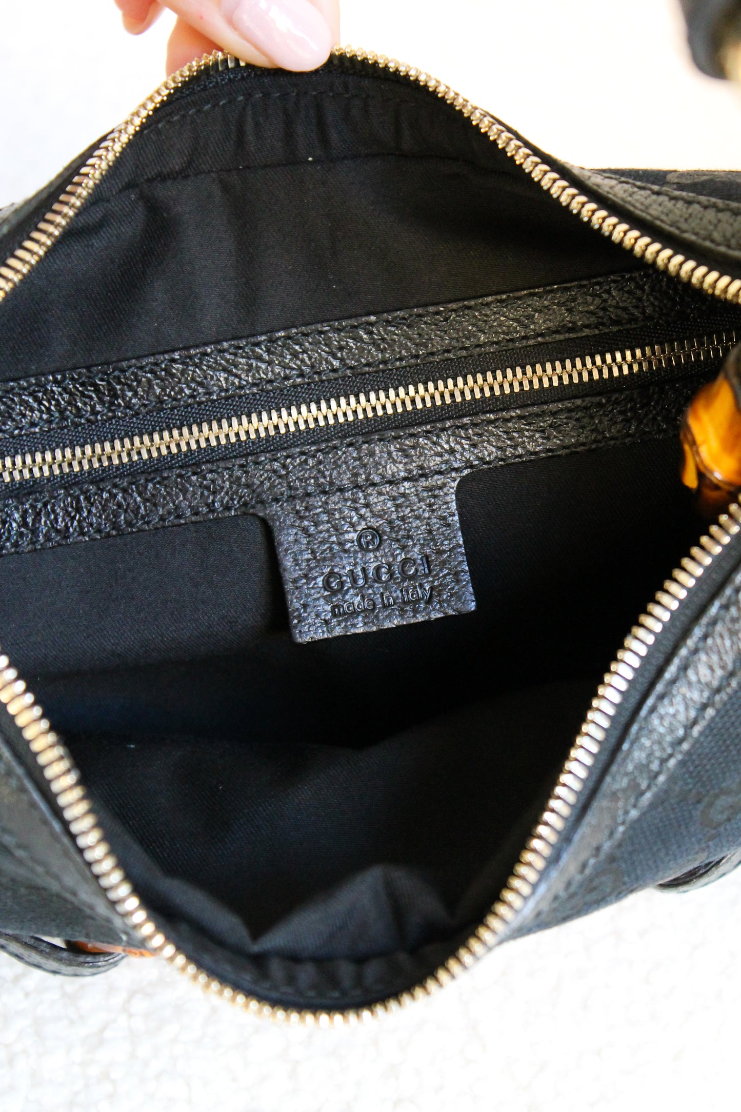 Gucci Amalfi Bamboo Hobo Bag