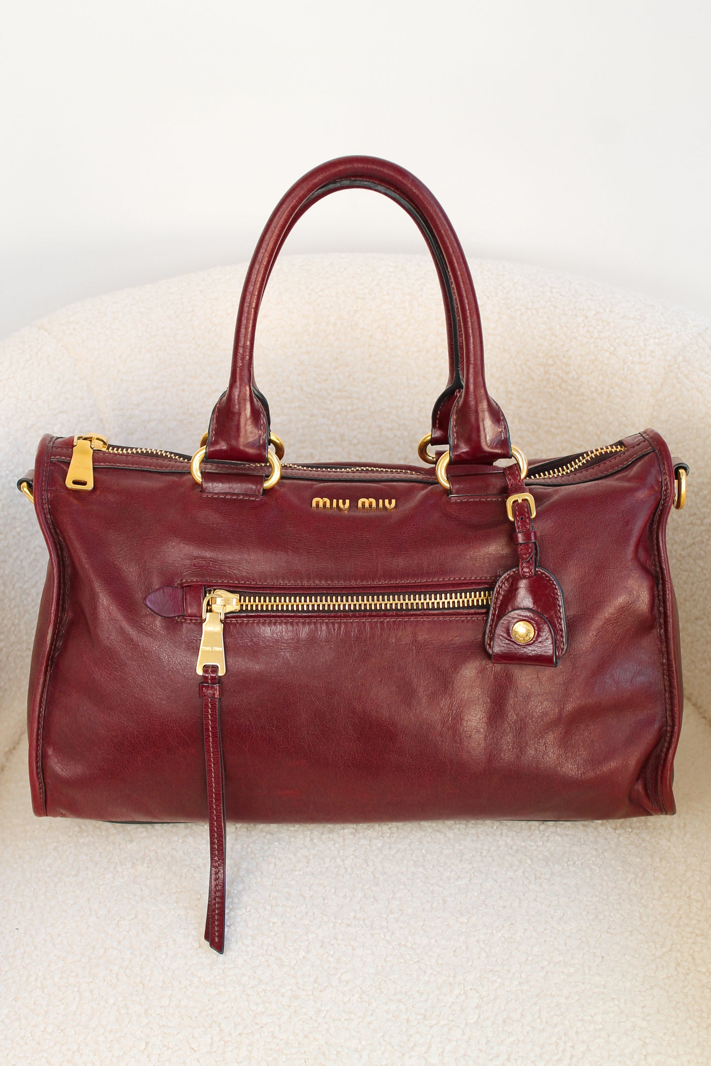 Miu Miu Vitello Shine Bauletto