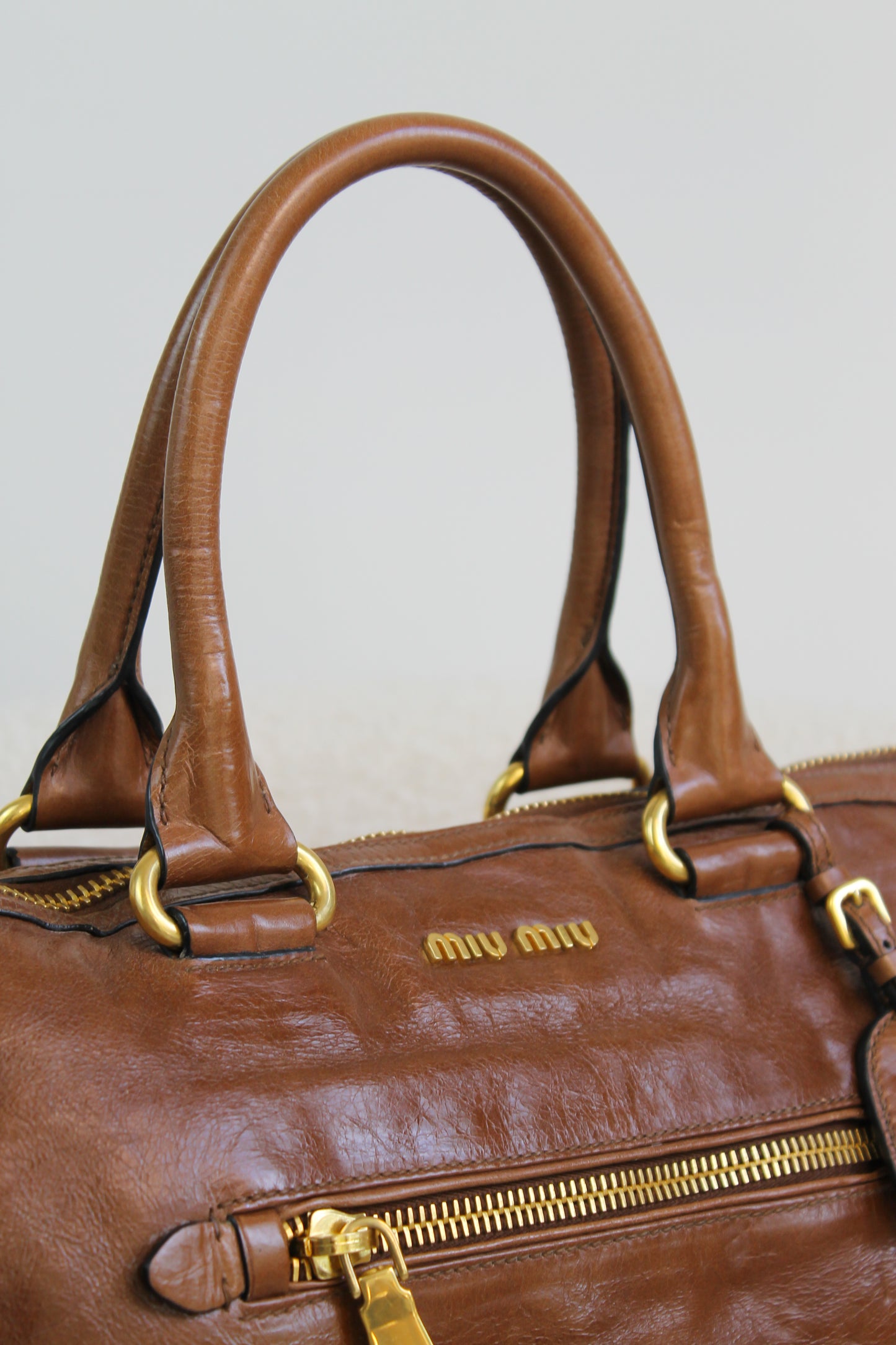 Miu Miu Vitello Shine Bauletto