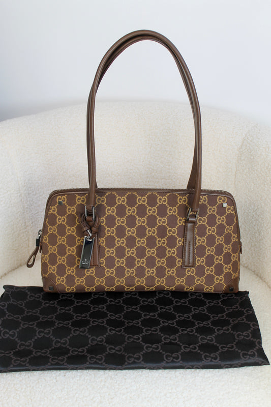 Gucci Canvas Boston shoulder bag