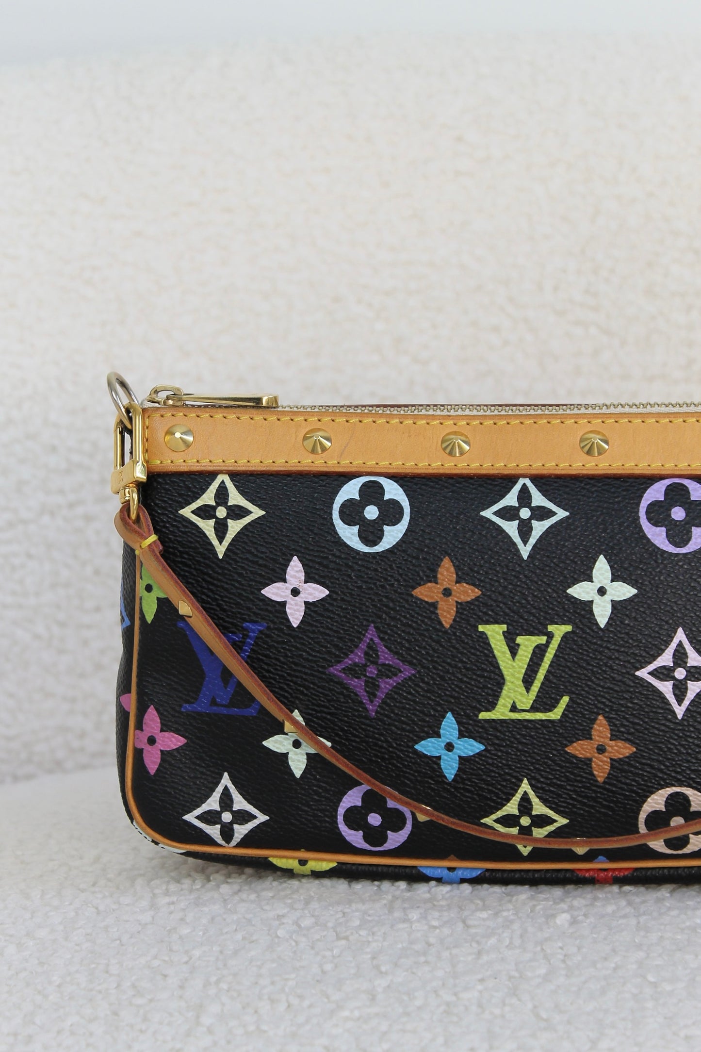 Louis Vuitton x Takashi Murakami Noir Multicolor Pochette Accessoires