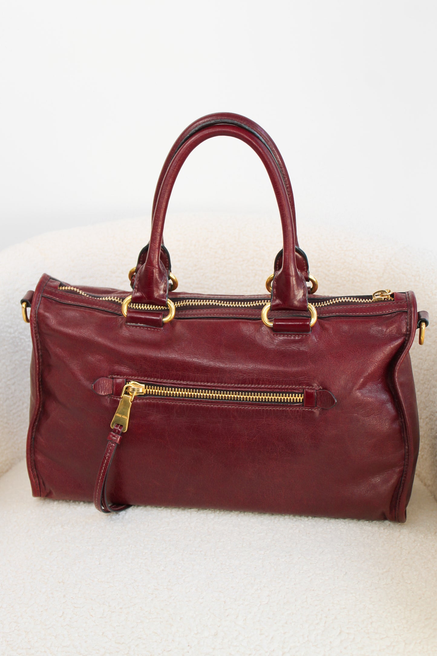Miu Miu Vitello Shine Bauletto