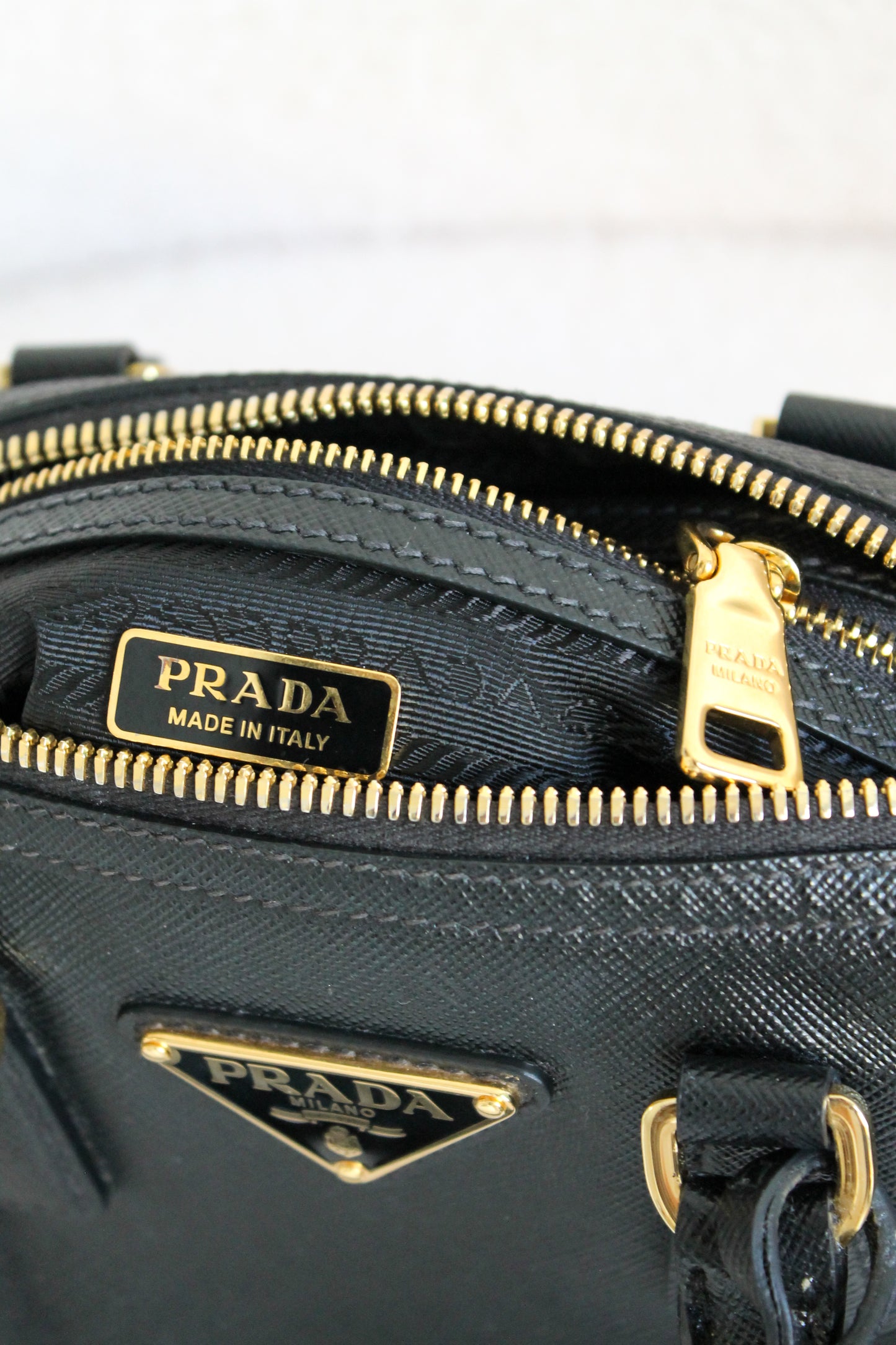 Prada Saffiano Leather Top Handle Bag