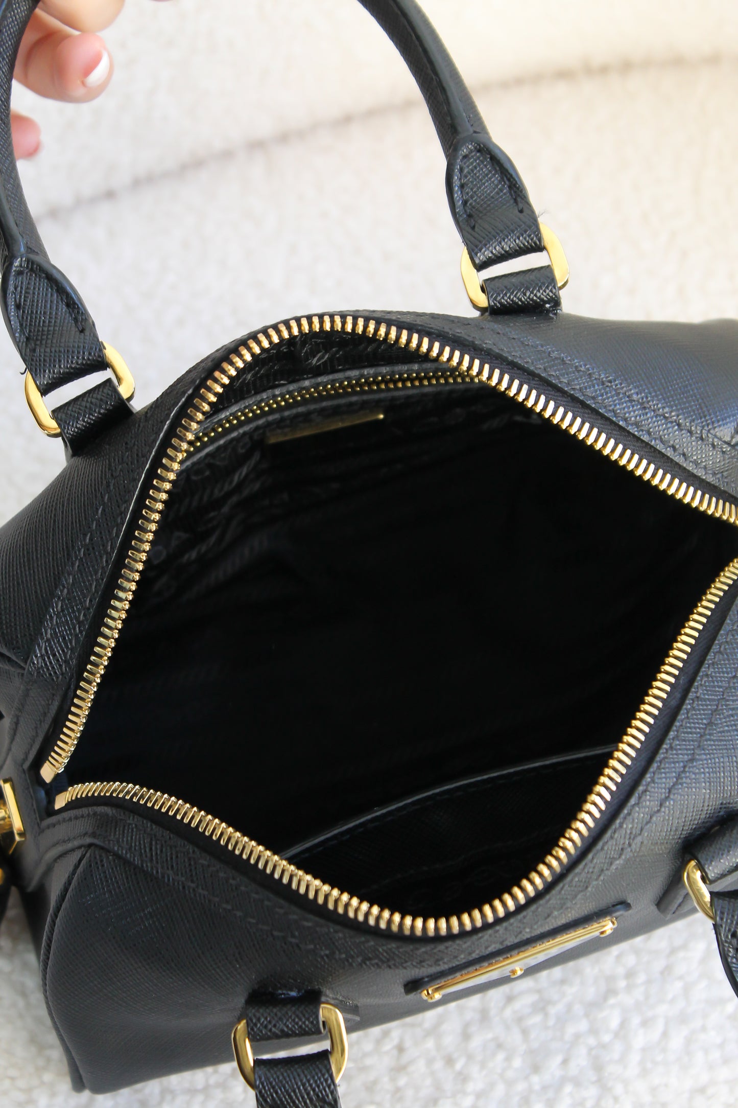 Prada Saffiano Leather Top Handle Bag