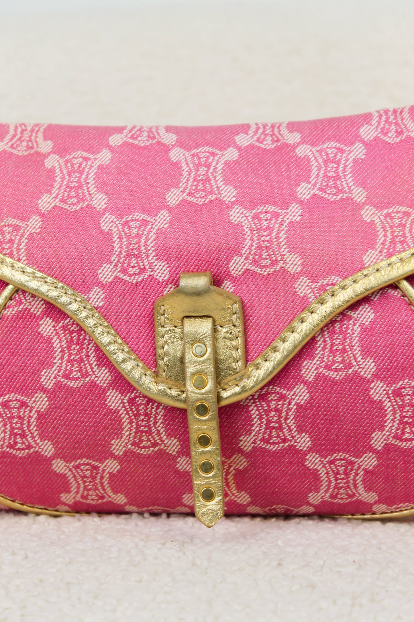 Céline Triomphe Denim Shoulder Bag