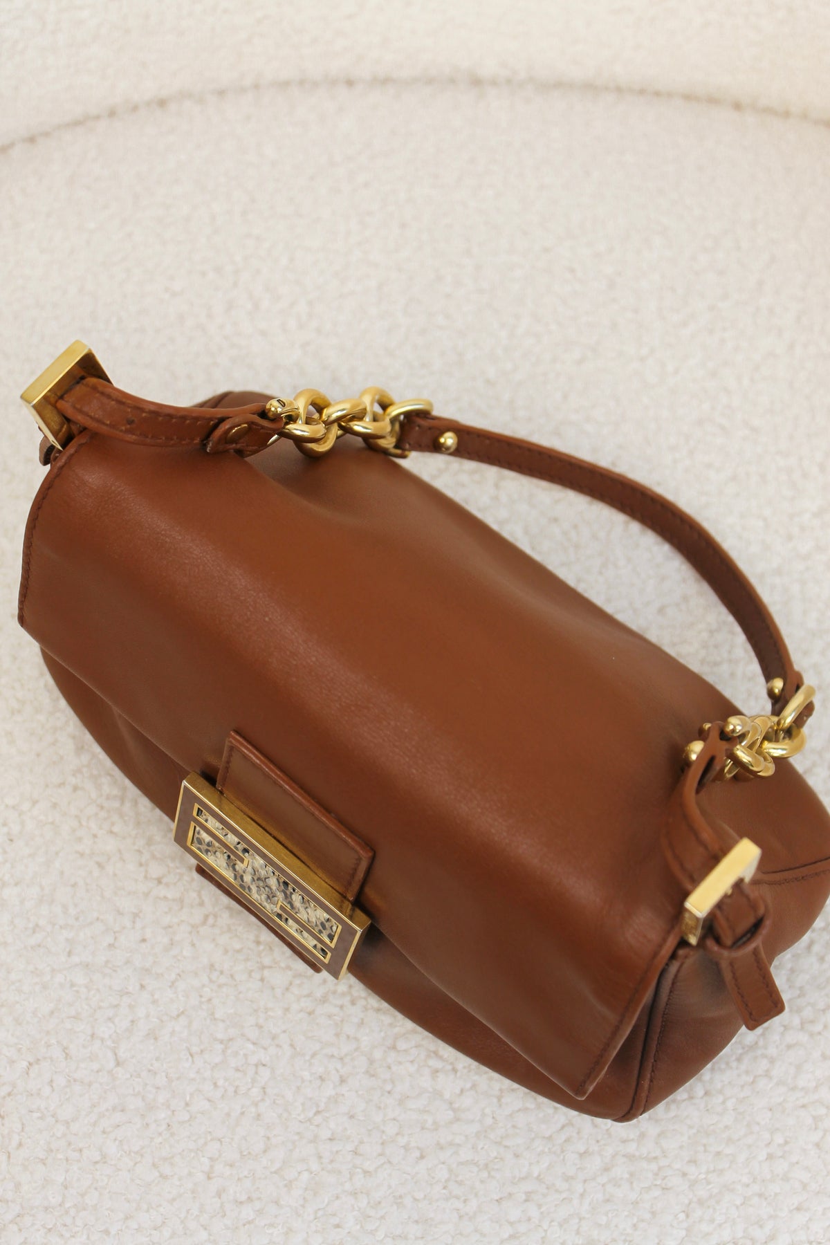 Fendi Leather Mini Mamma Baguette