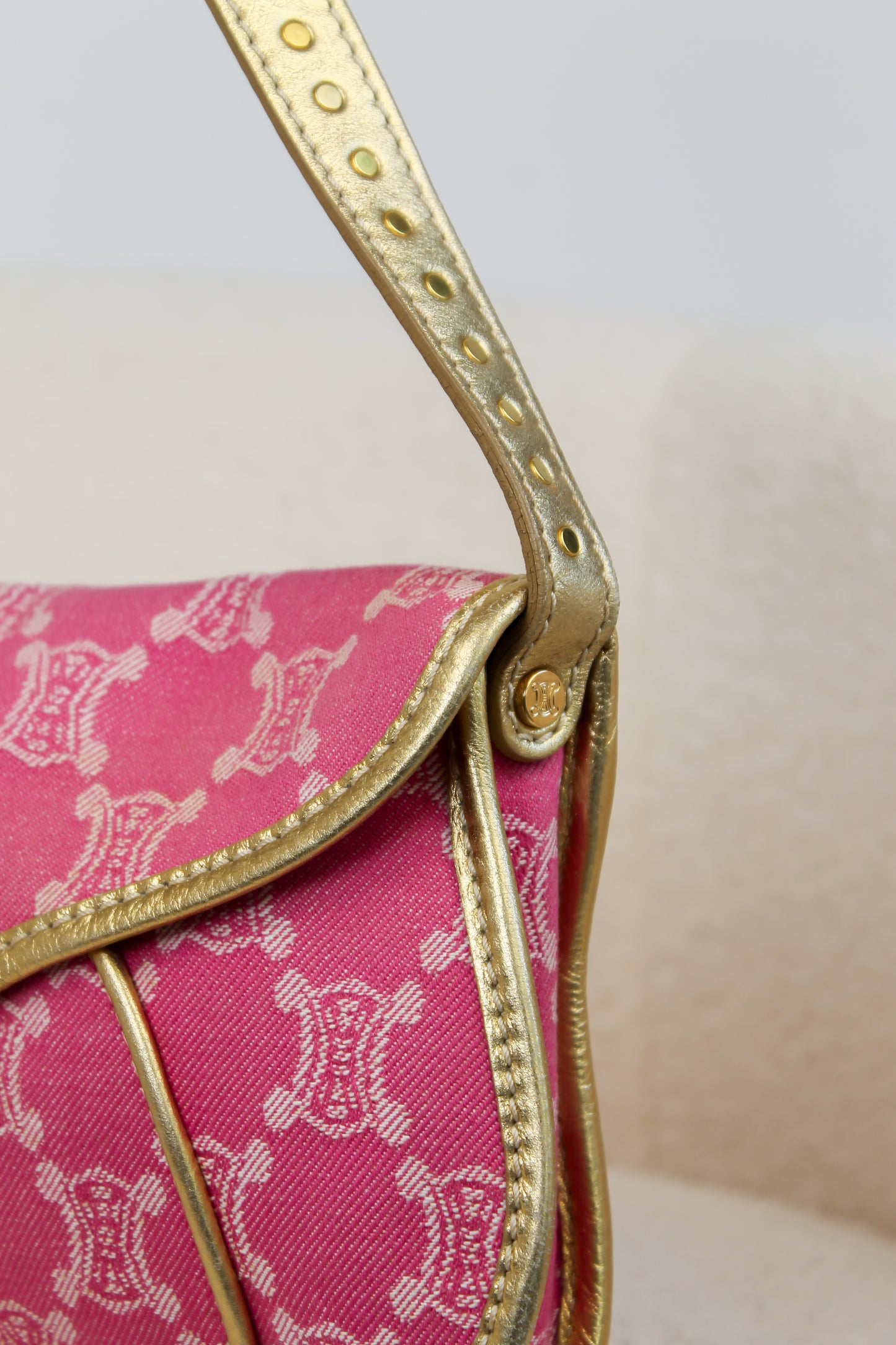 Céline Triomphe Denim Shoulder Bag