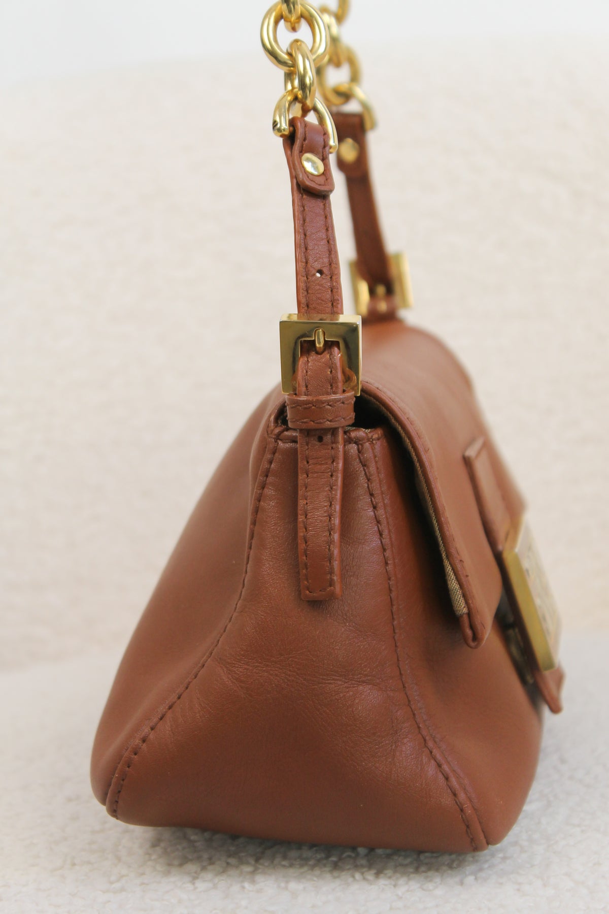 Fendi Leather Mini Mamma Baguette