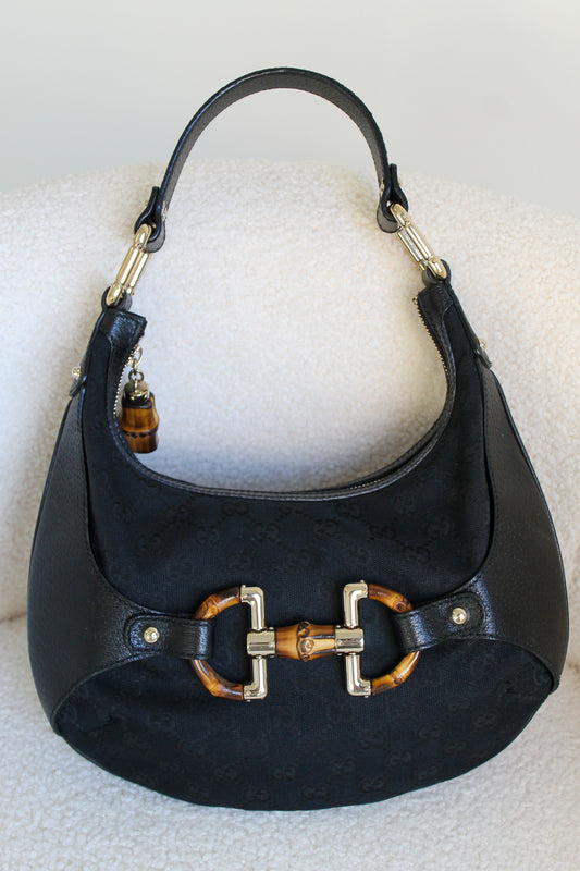 Gucci Amalfi Bamboo Hobo Bag