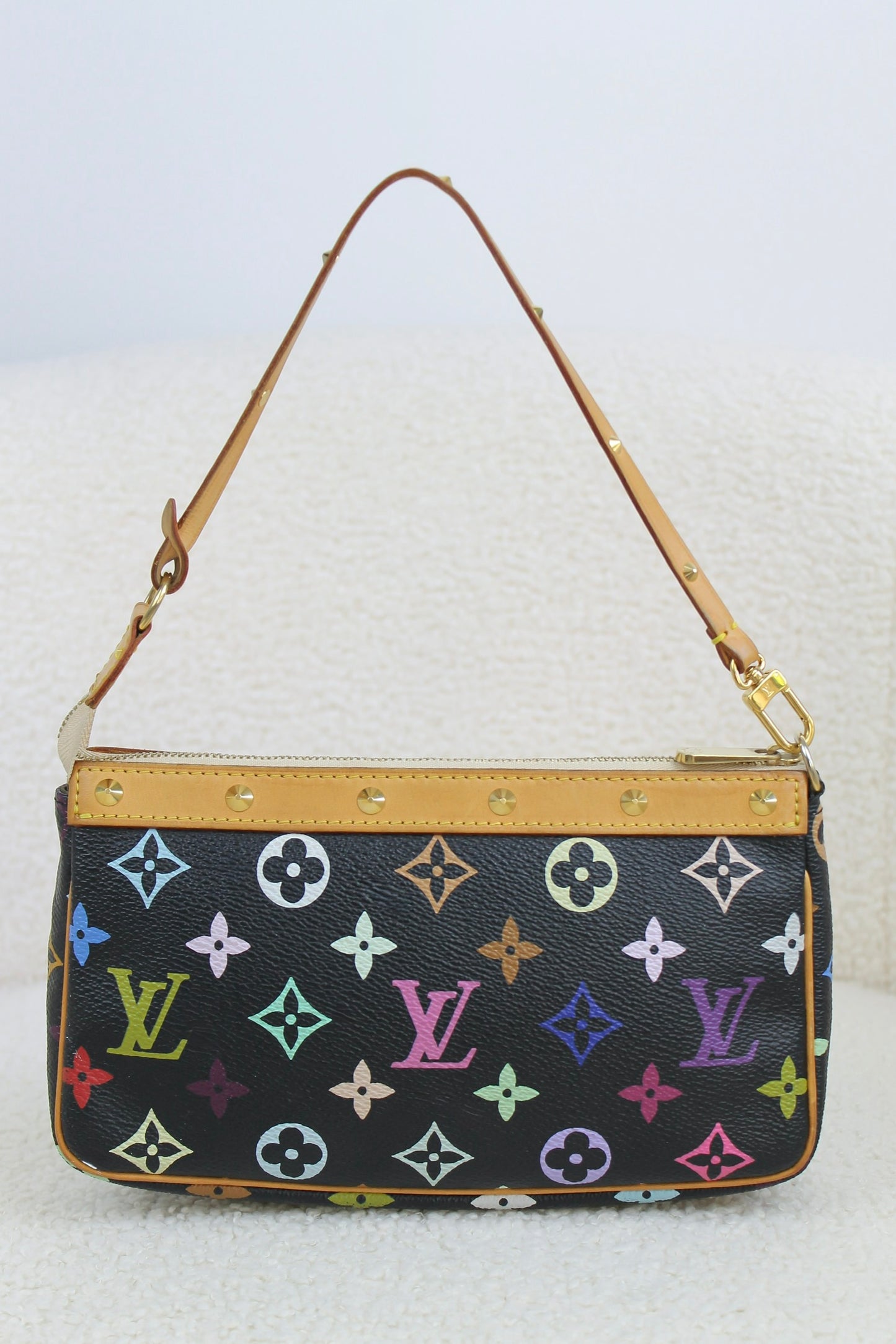 Louis Vuitton x Takashi Murakami Noir Multicolor Pochette Accessoires