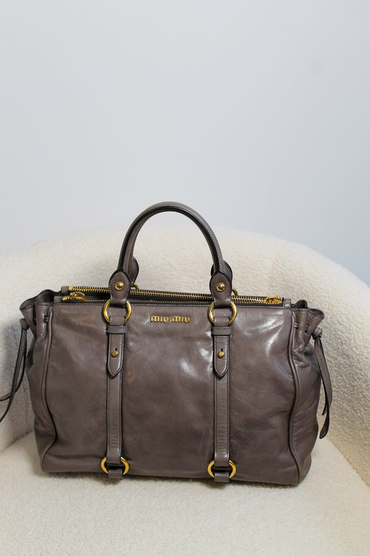 Miu Miu Shopping Vitello Shine