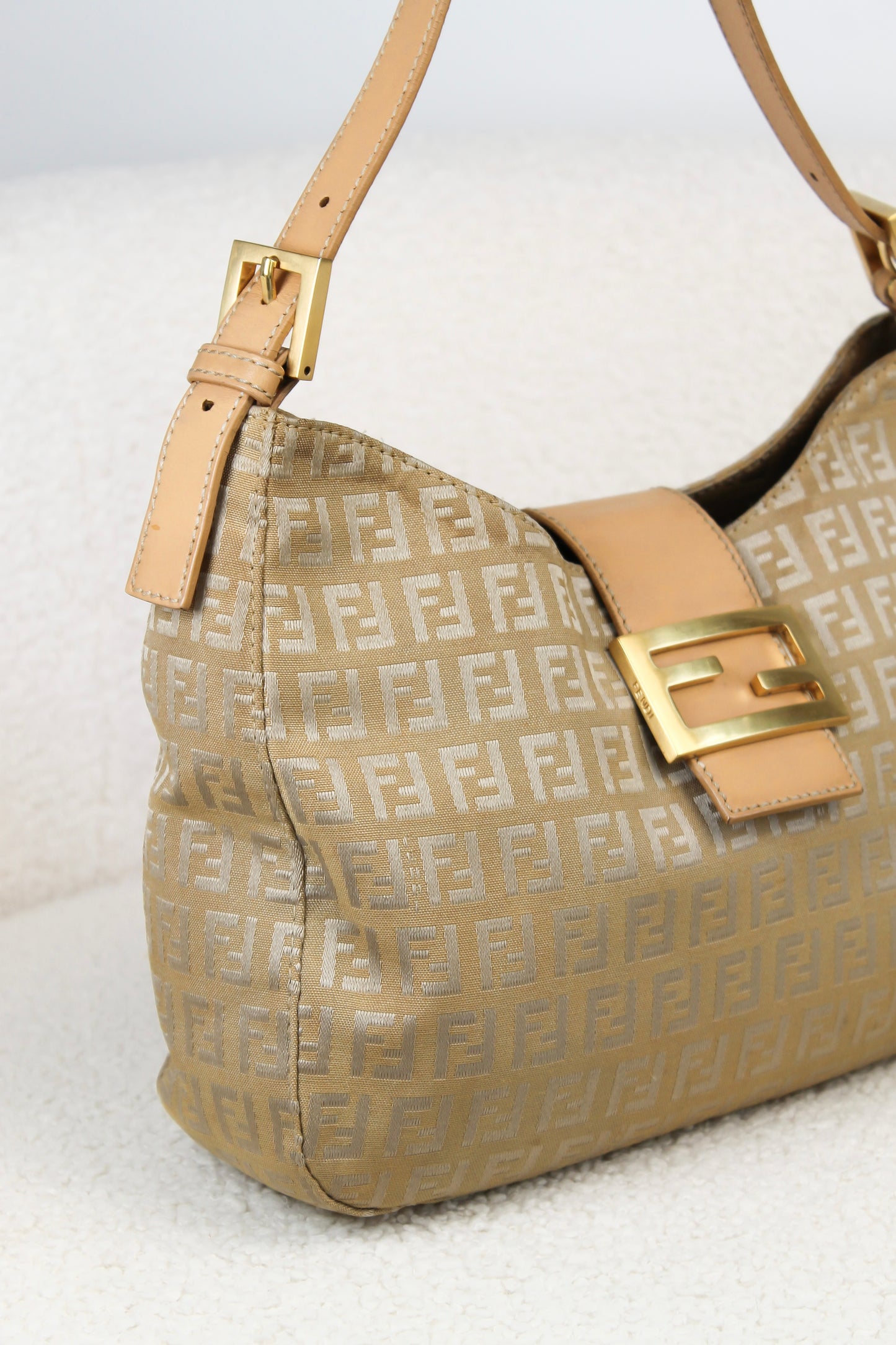 Fendi Zucchino Canvas Shoulder Bag