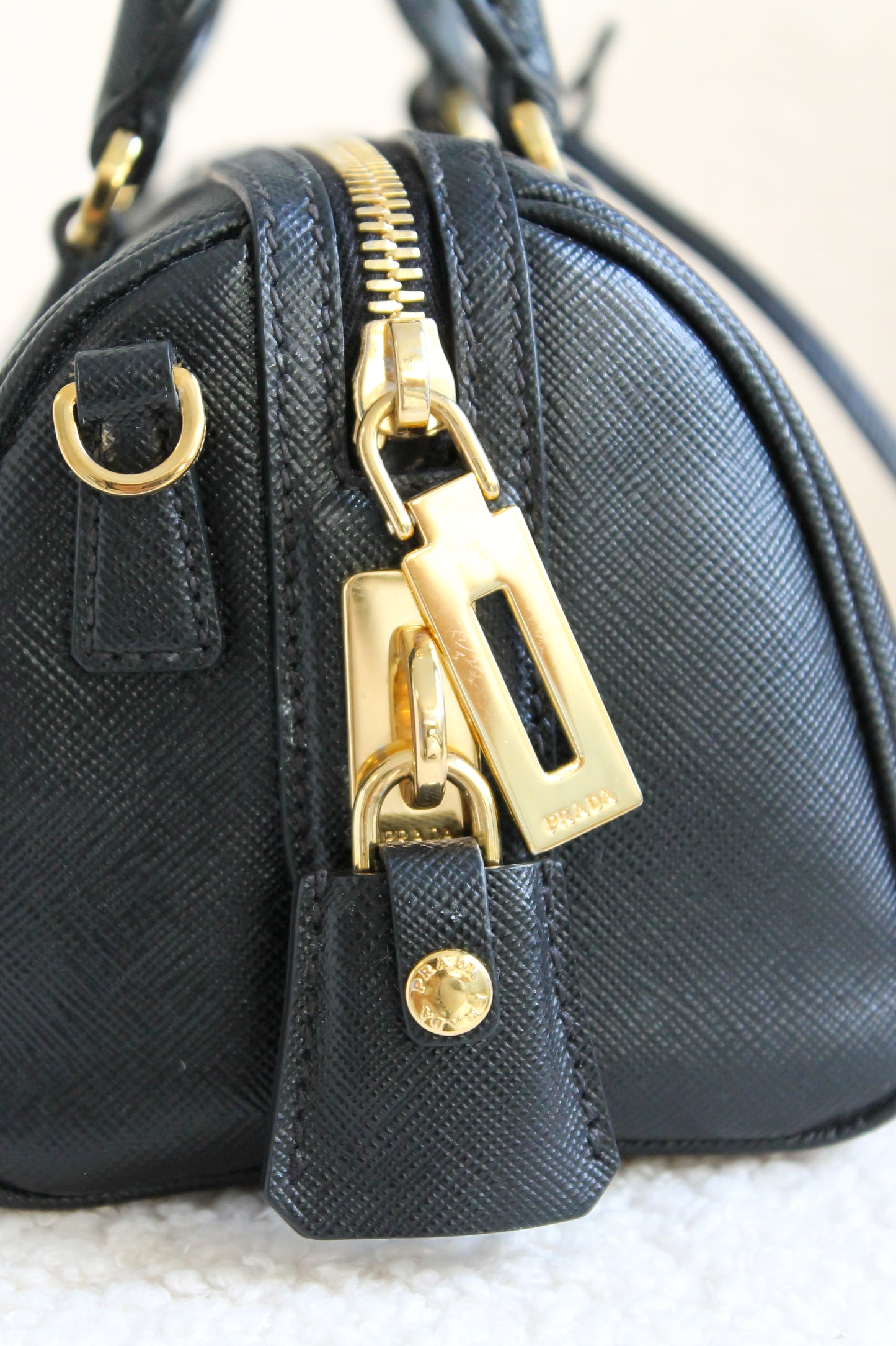 Prada Saffiano Leather Top Handle Bag