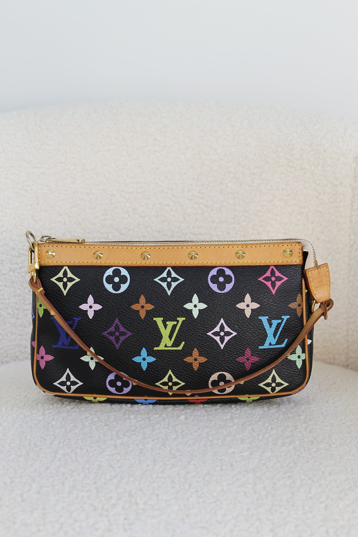Louis Vuitton x Takashi Murakami Noir Multicolor Pochette Accessoires