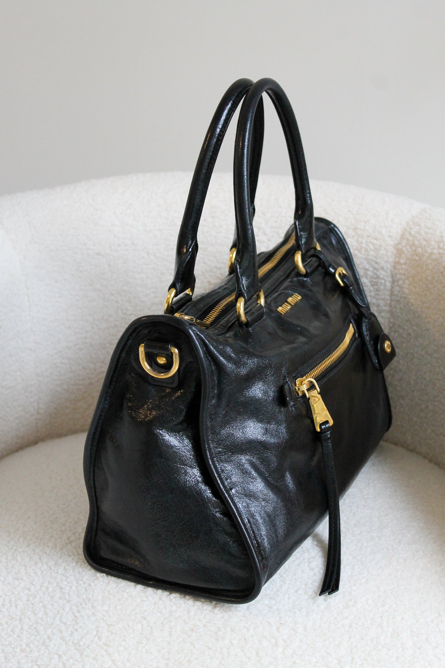 Miu Miu Bauletto Vitello Shine