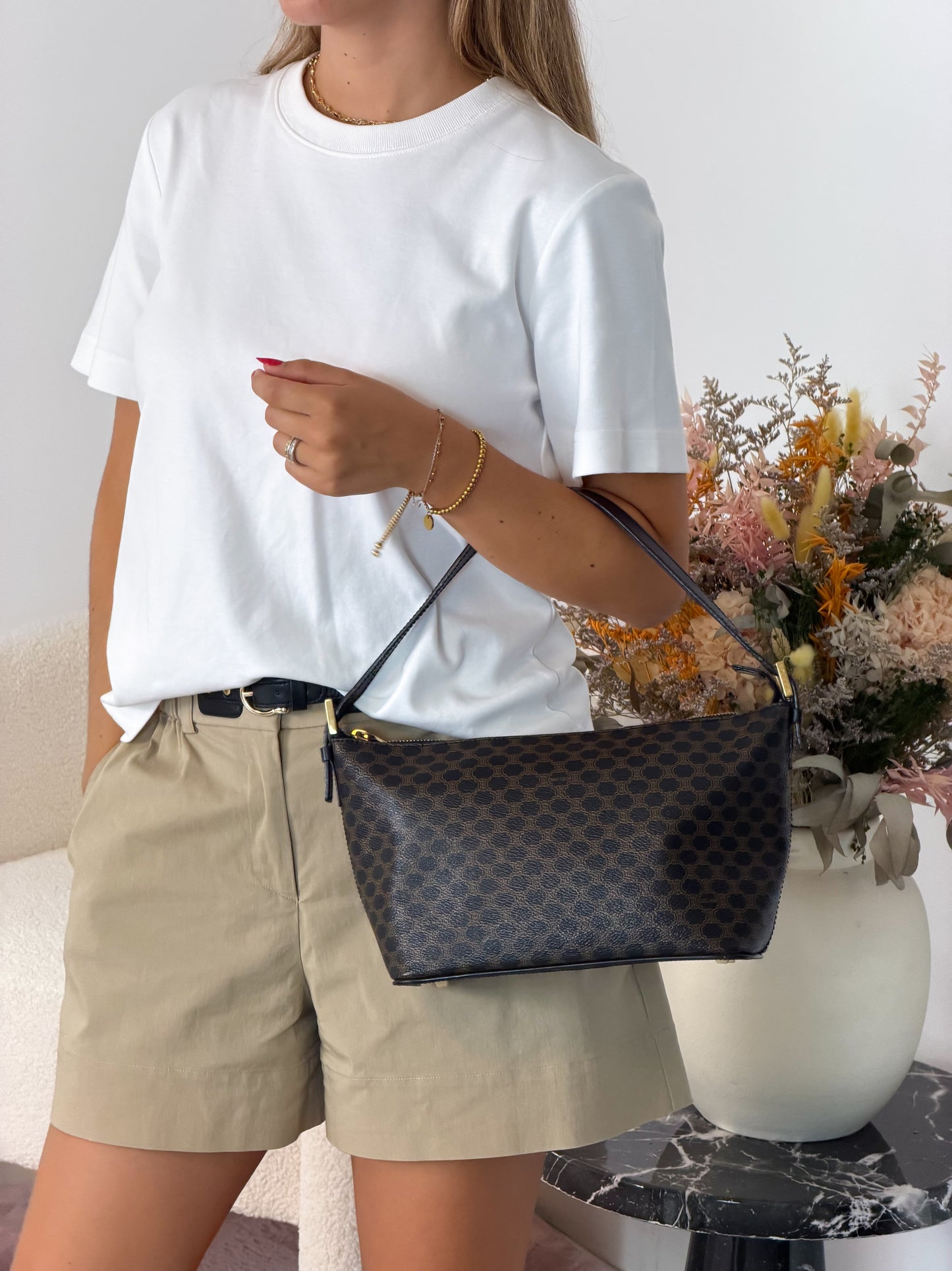 Céline Macadam Coated Canvas Handbag
