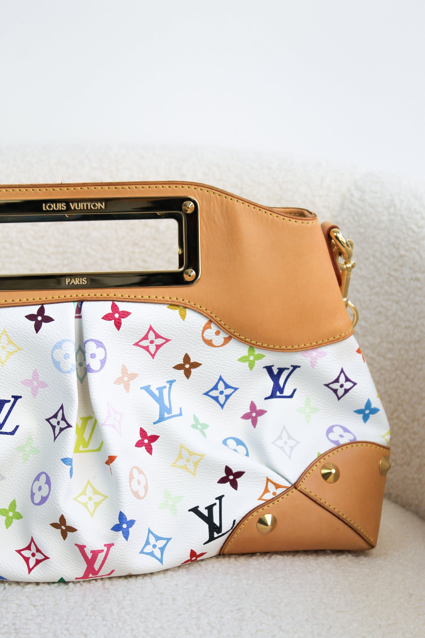 Louis Vuitton x Takashi Murakami Blanc Multicolor Judy MM