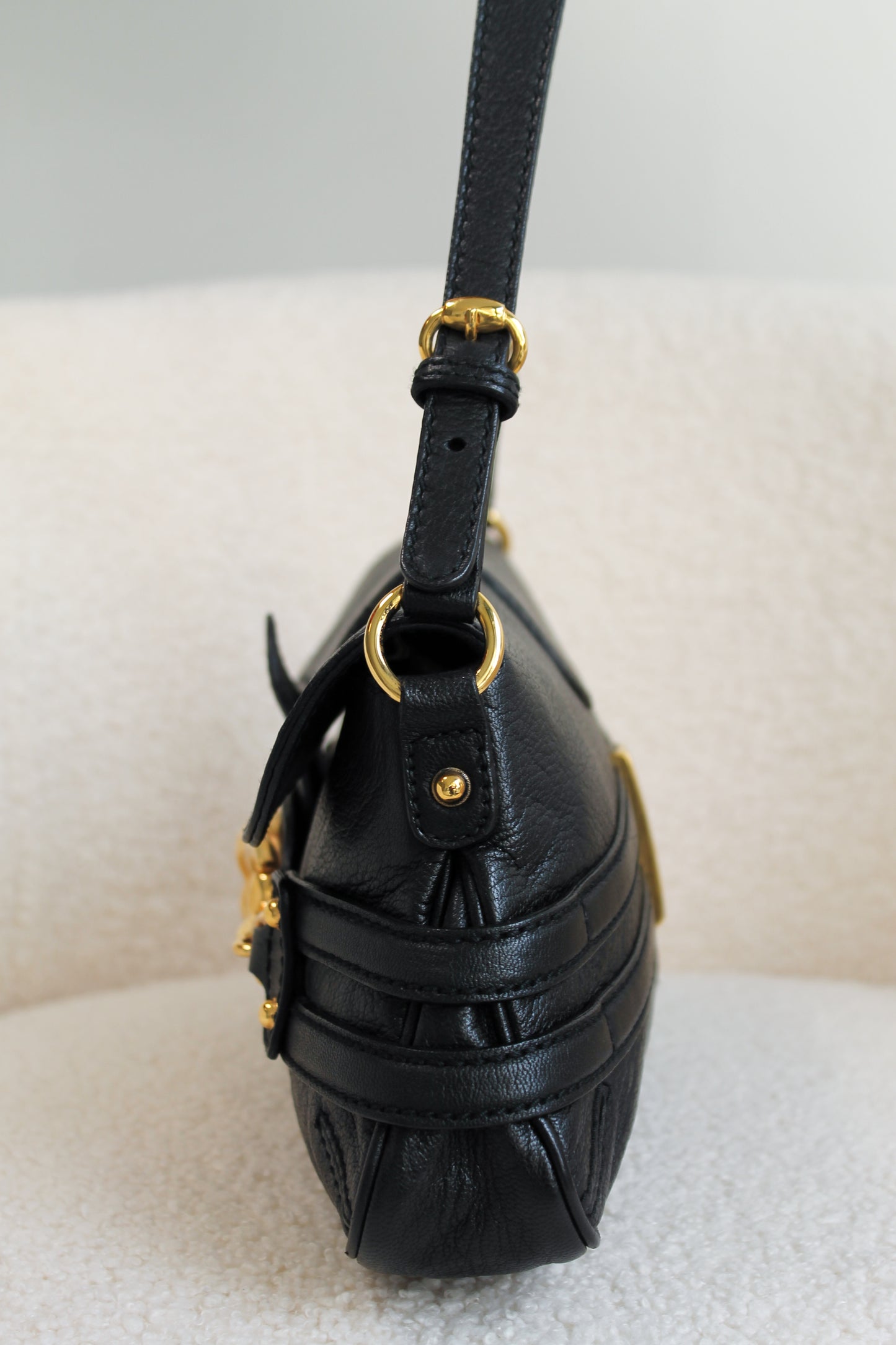 Gucci Horsebit Leather Shoulder Bag