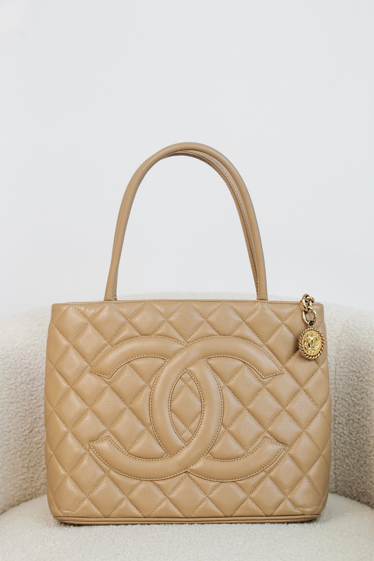 Chanel Caviar Leather Medallion Tote